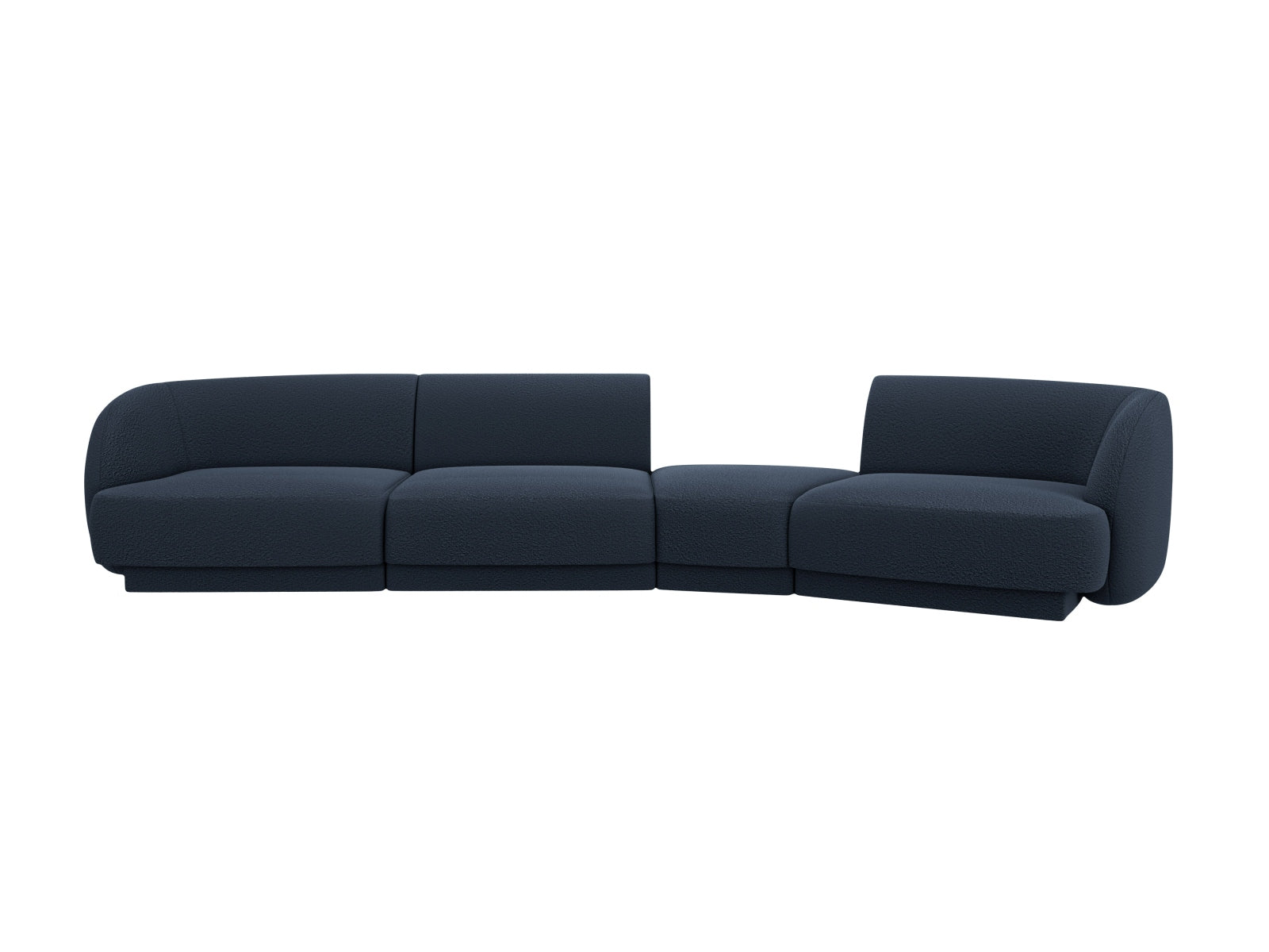 Miley Modulares Sofa rechts 4 Sitzer in Dark Blue präsentiert im Onlineshop von KAQTU Design AG. L-Sofa rechts ist von Micadoni