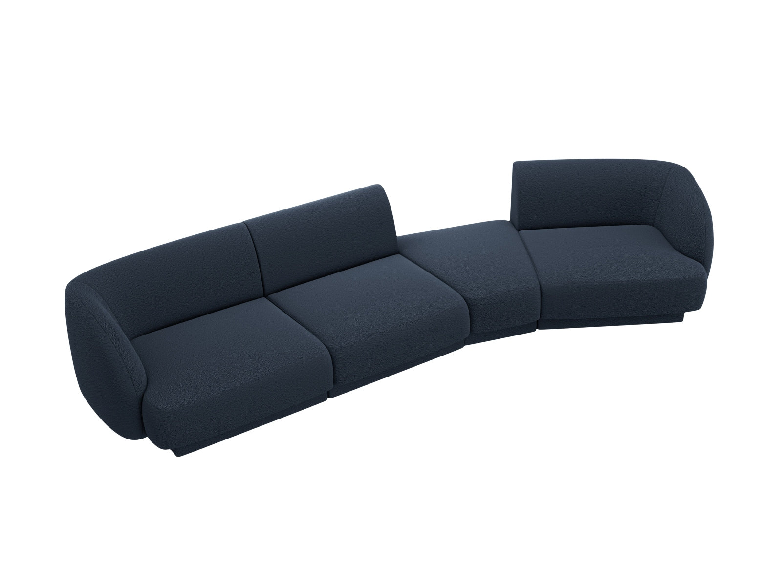 Miley Modulares Sofa rechts 4 Sitzer in Dark Blue präsentiert im Onlineshop von KAQTU Design AG. L-Sofa rechts ist von Micadoni