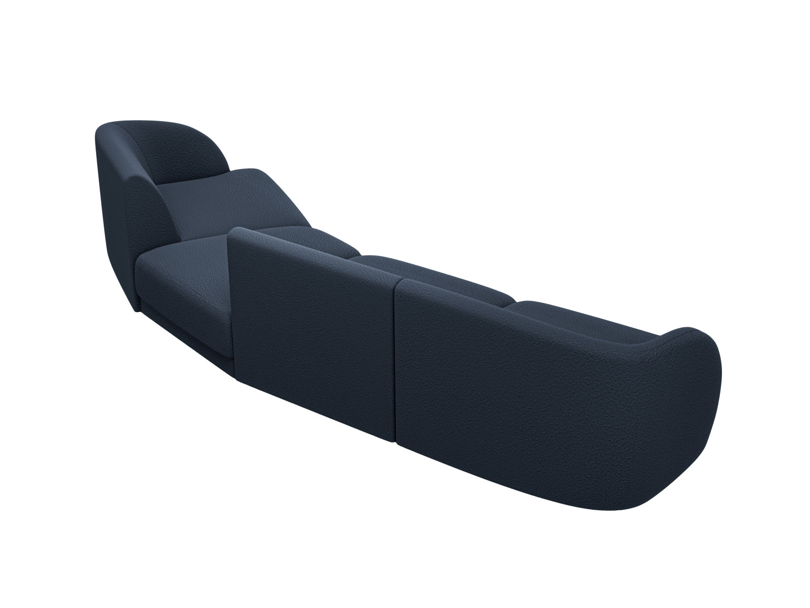 Miley Modulares Sofa rechts 4 Sitzer in Dark Blue präsentiert im Onlineshop von KAQTU Design AG. L-Sofa rechts ist von Micadoni