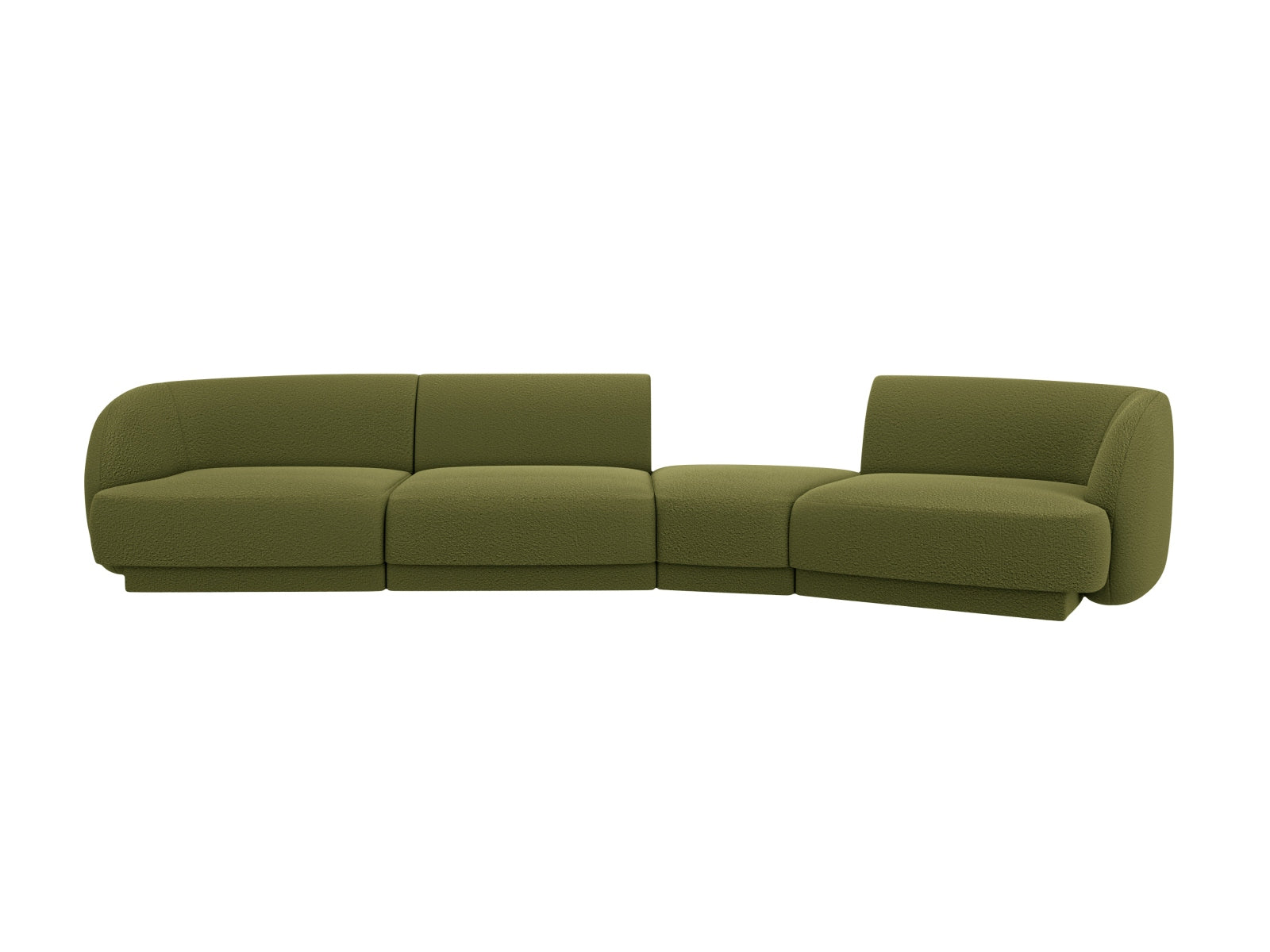 Miley Modulares Sofa rechts 4 Sitzer in Dark Olive Green präsentiert im Onlineshop von KAQTU Design AG. L-Sofa rechts ist von Micadoni