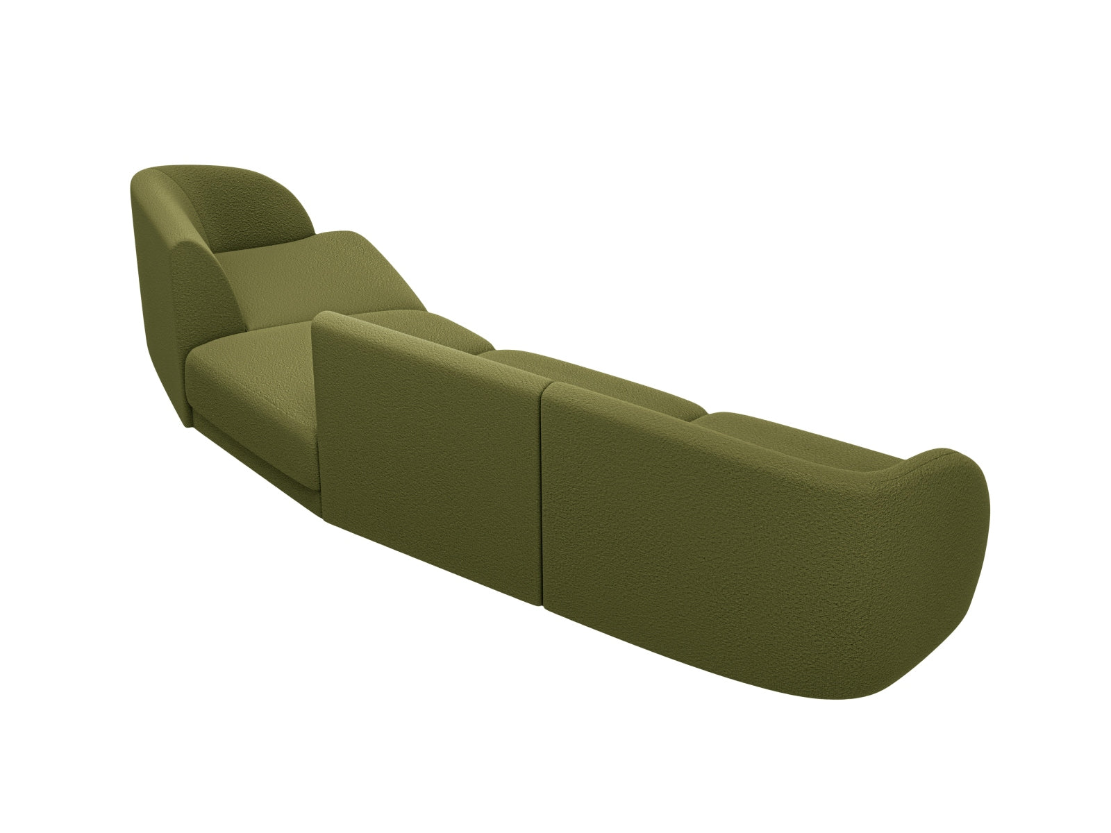 Miley Modulares Sofa rechts 4 Sitzer in Dark Olive Green präsentiert im Onlineshop von KAQTU Design AG. L-Sofa rechts ist von Micadoni