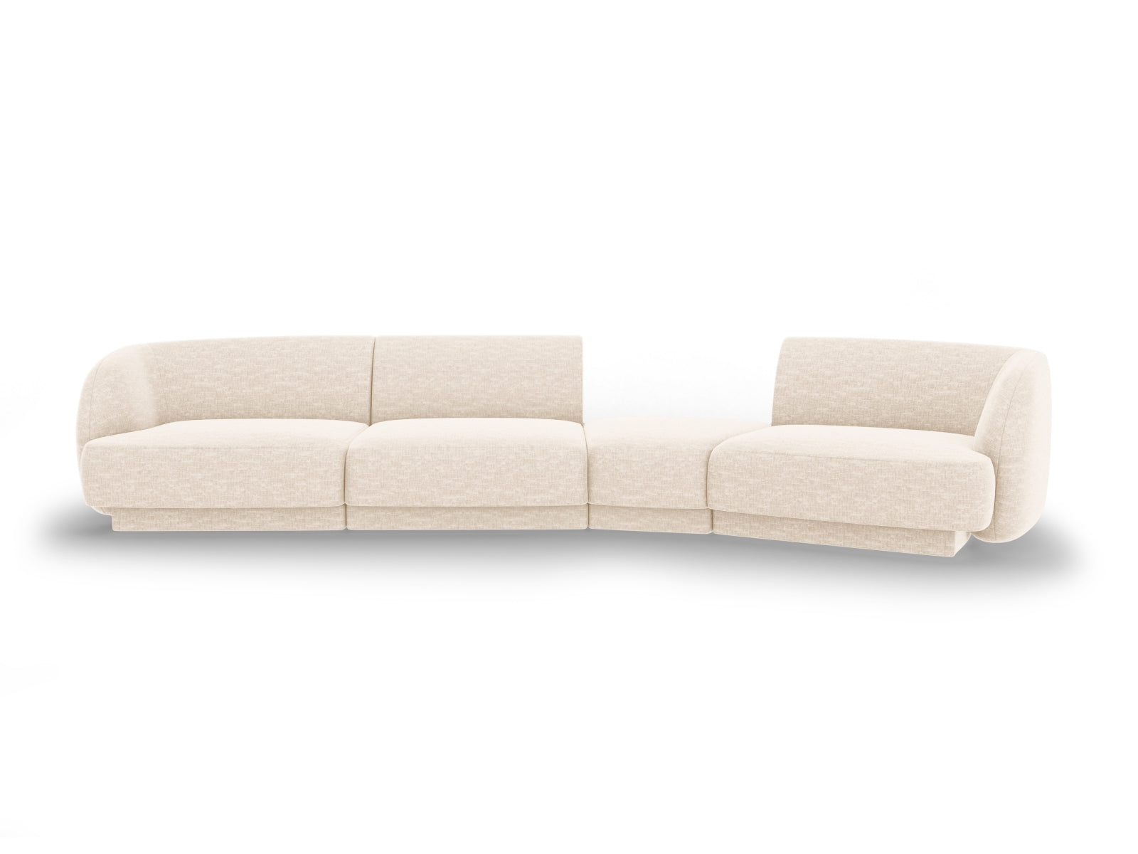 Miley Modulares Sofa rechts 4 Sitzer in Light Beige präsentiert im Onlineshop von KAQTU Design AG. L-Sofa rechts ist von Micadoni