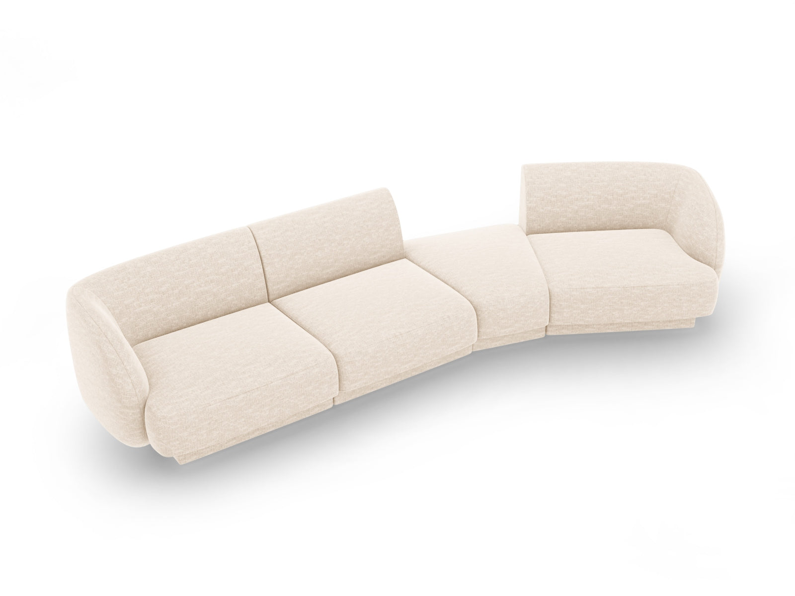 Miley Modulares Sofa rechts 4 Sitzer in Light Beige präsentiert im Onlineshop von KAQTU Design AG. L-Sofa rechts ist von Micadoni