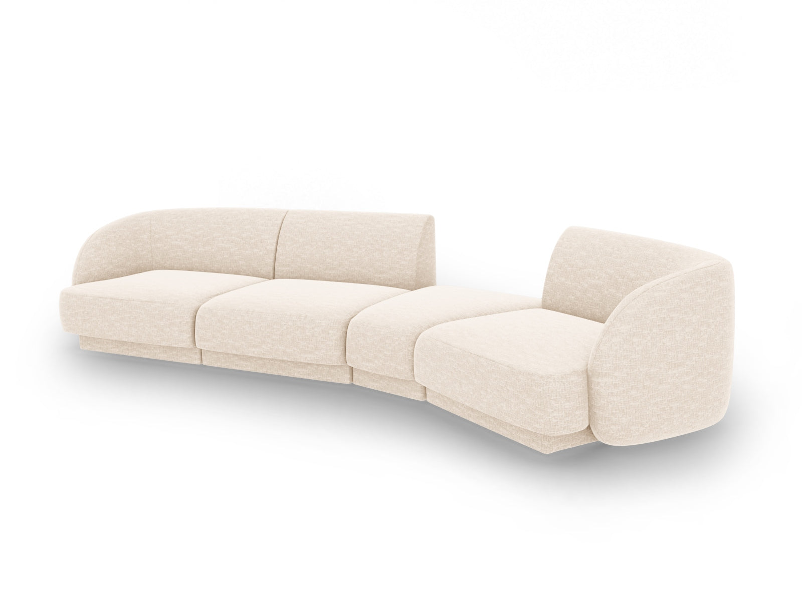 Miley Modulares Sofa rechts 4 Sitzer in Light Beige präsentiert im Onlineshop von KAQTU Design AG. L-Sofa rechts ist von Micadoni