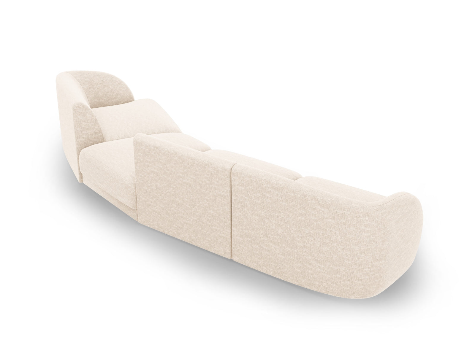 Miley Modulares Sofa rechts 4 Sitzer in Light Beige präsentiert im Onlineshop von KAQTU Design AG. L-Sofa rechts ist von Micadoni