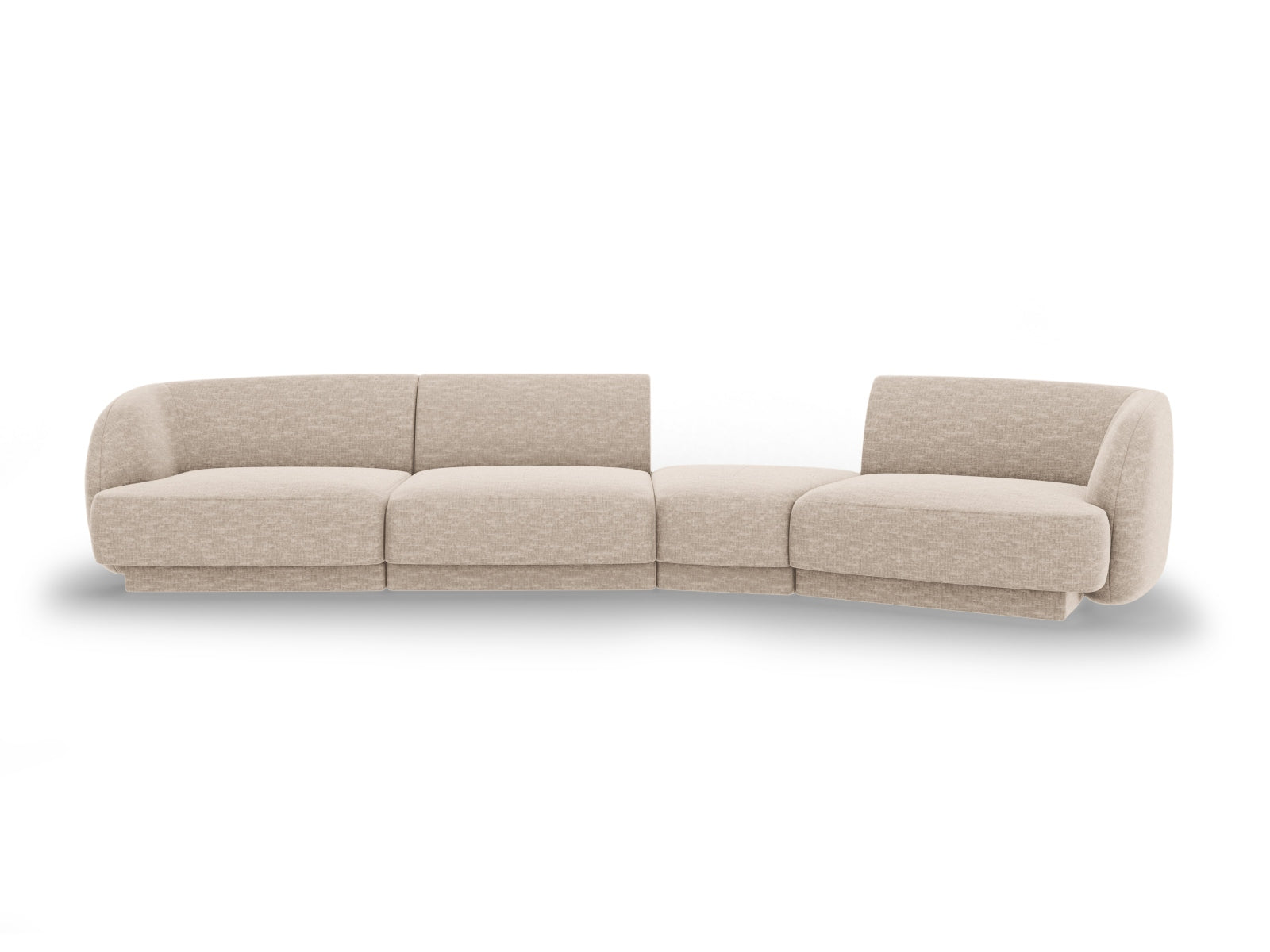Miley Modulares Sofa rechts 4 Sitzer in Beige präsentiert im Onlineshop von KAQTU Design AG. L-Sofa rechts ist von Micadoni