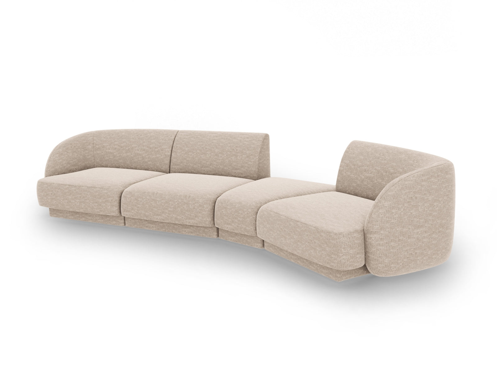 Miley Modulares Sofa rechts 4 Sitzer in Beige präsentiert im Onlineshop von KAQTU Design AG. L-Sofa rechts ist von Micadoni