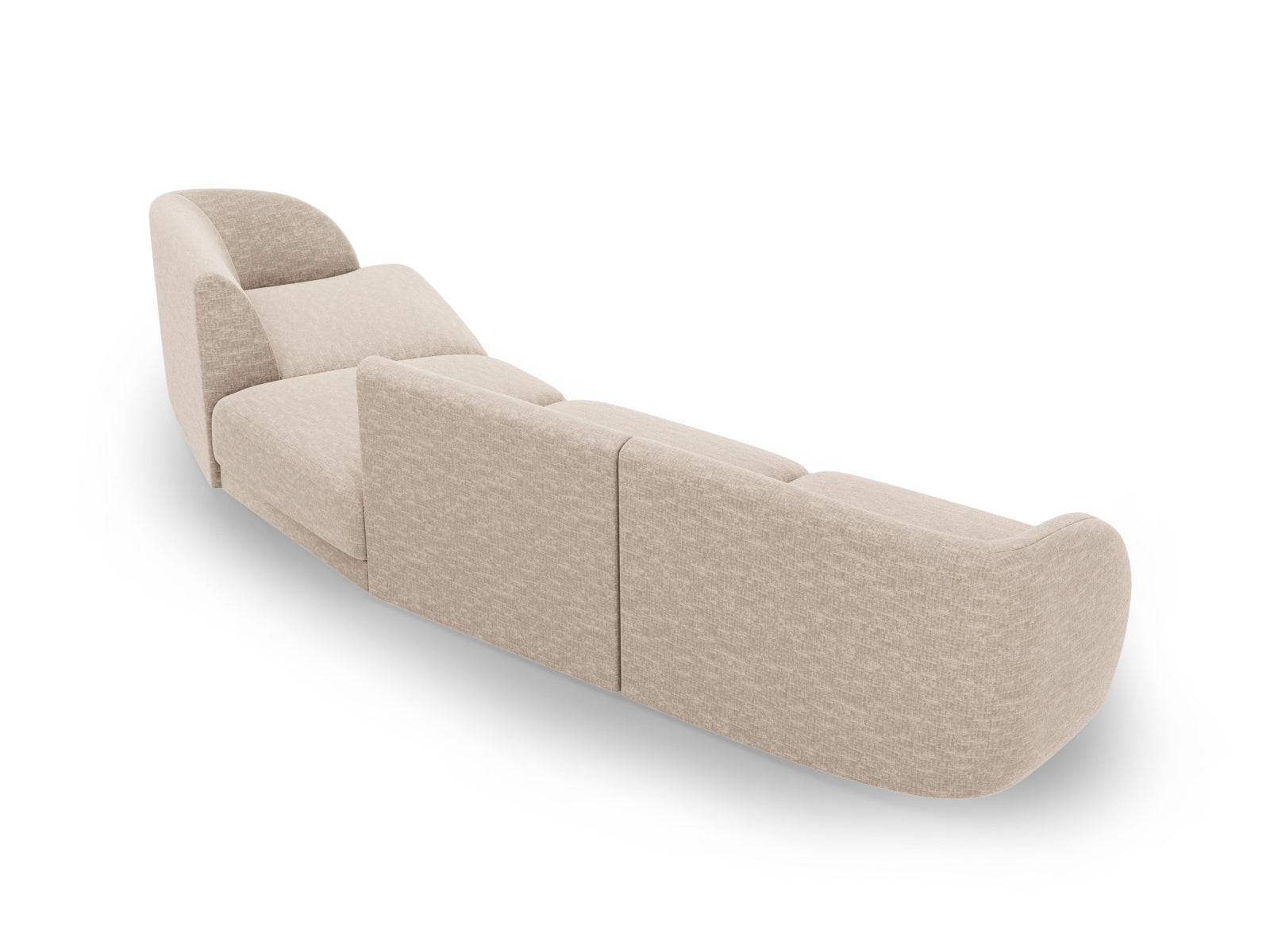 Miley Modulares Sofa rechts 4 Sitzer in Beige präsentiert im Onlineshop von KAQTU Design AG. L-Sofa rechts ist von Micadoni