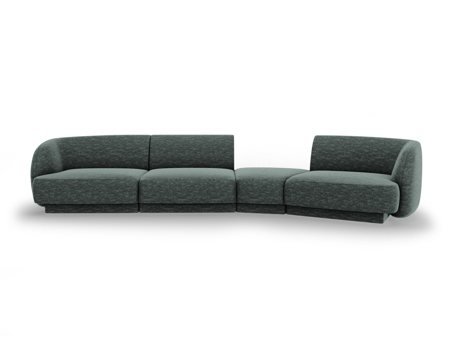 Miley Modulares Sofa rechts 4 Sitzer in Petrol präsentiert im Onlineshop von KAQTU Design AG. L-Sofa rechts ist von Micadoni