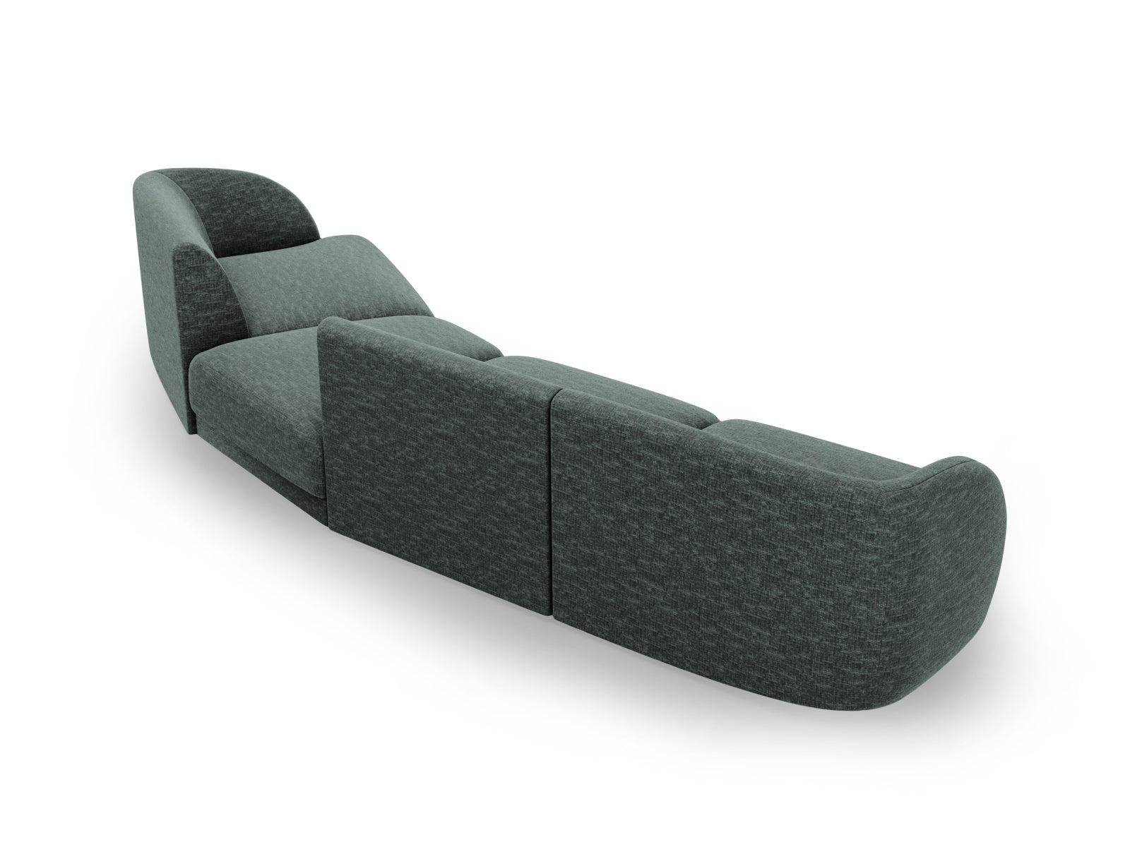Miley Modulares Sofa rechts 4 Sitzer in Petrol präsentiert im Onlineshop von KAQTU Design AG. L-Sofa rechts ist von Micadoni