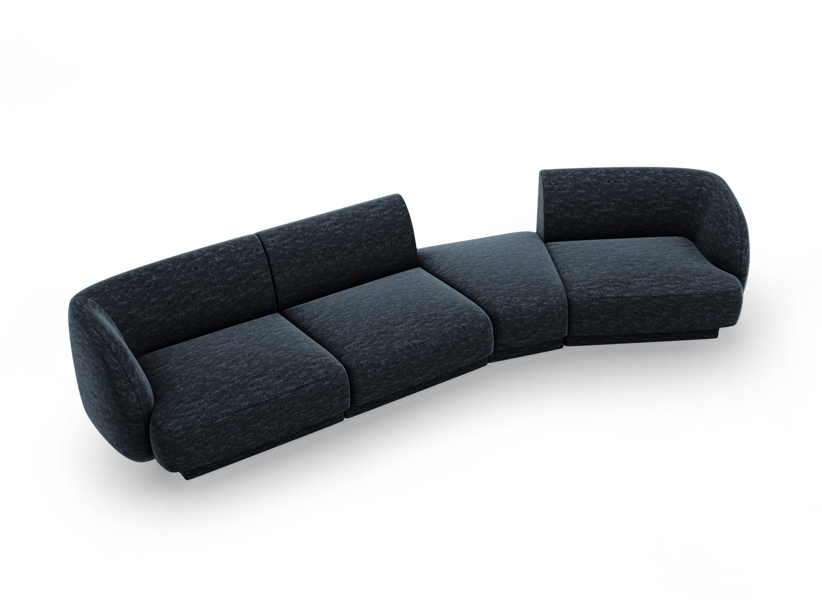 Miley Modulares Sofa rechts 4 Sitzer in Royal Blue präsentiert im Onlineshop von KAQTU Design AG. L-Sofa rechts ist von Micadoni