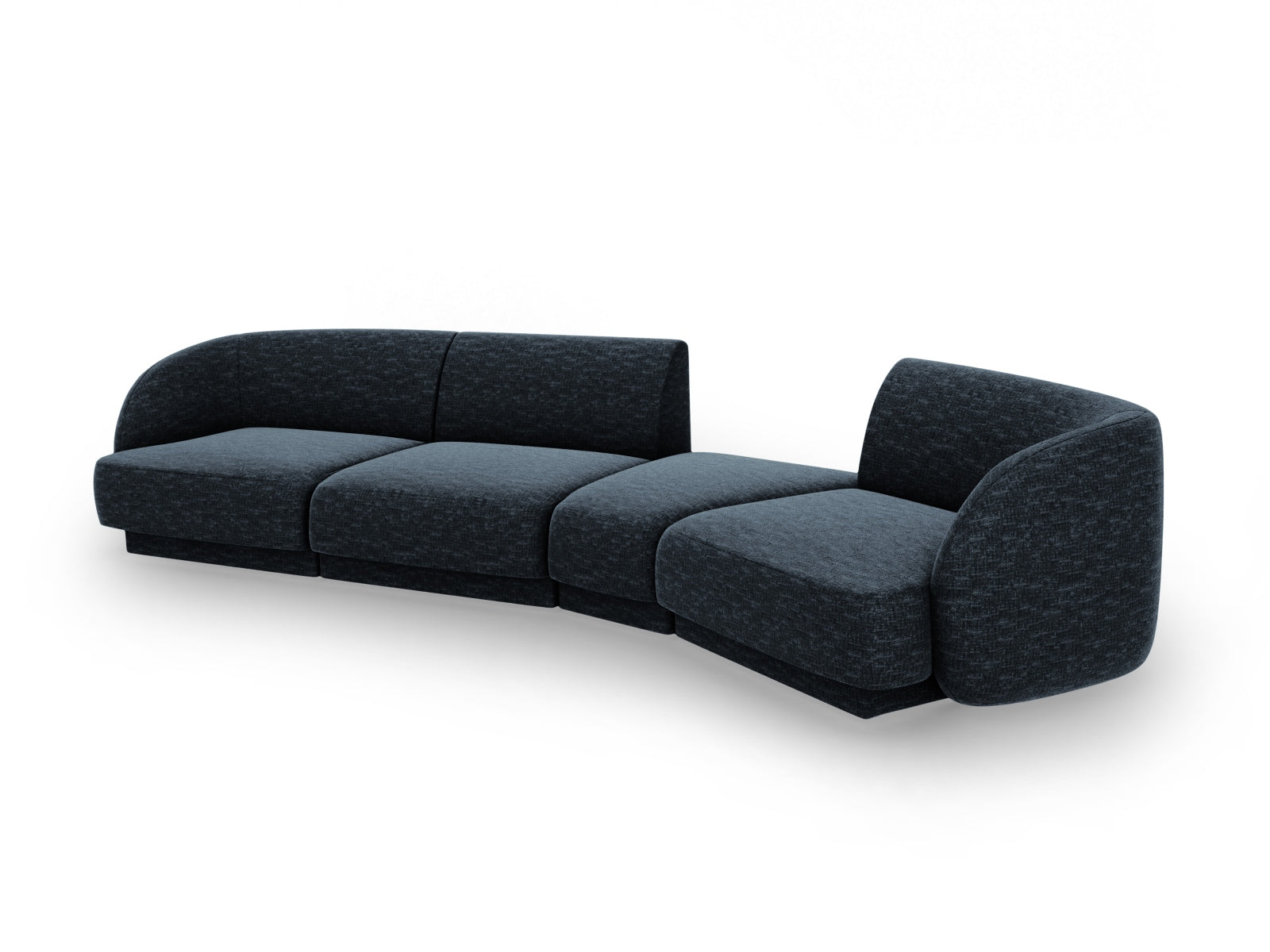 Miley Modulares Sofa rechts 4 Sitzer in Royal Blue präsentiert im Onlineshop von KAQTU Design AG. L-Sofa rechts ist von Micadoni