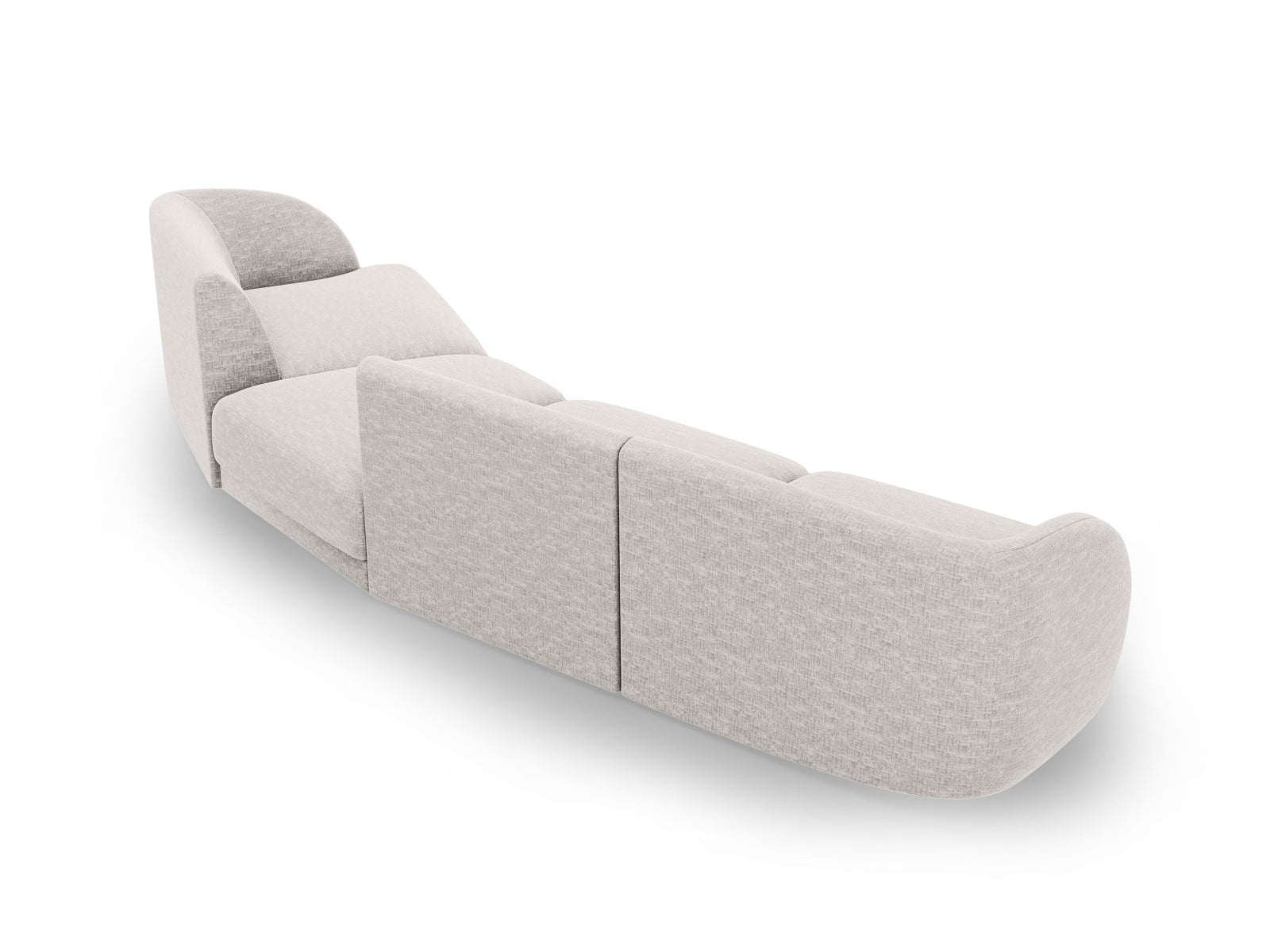 Miley Modulares Sofa rechts 4 Sitzer in Light Grey präsentiert im Onlineshop von KAQTU Design AG. L-Sofa rechts ist von Micadoni