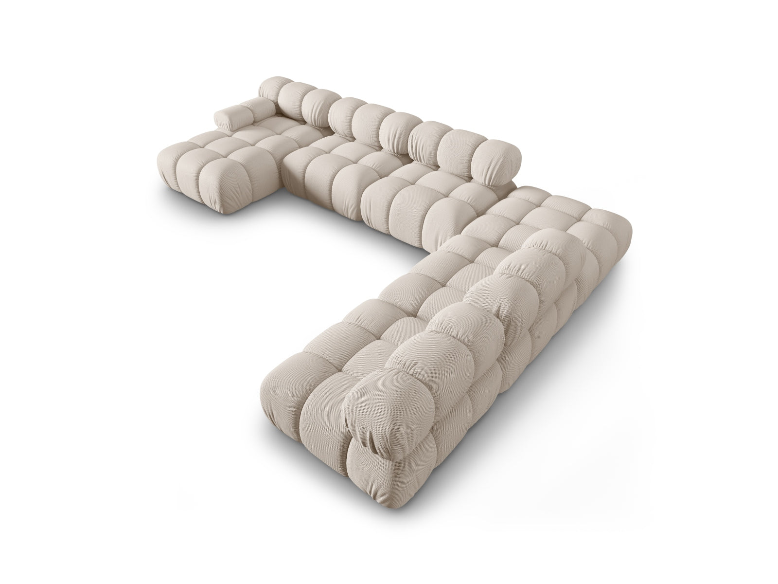 Bellis Modulares Panoramic Ecksofa rechts 7 Sitzer 282cm in Light Beige präsentiert im Onlineshop von KAQTU Design AG. Ecksofa rechts ist von Micadoni