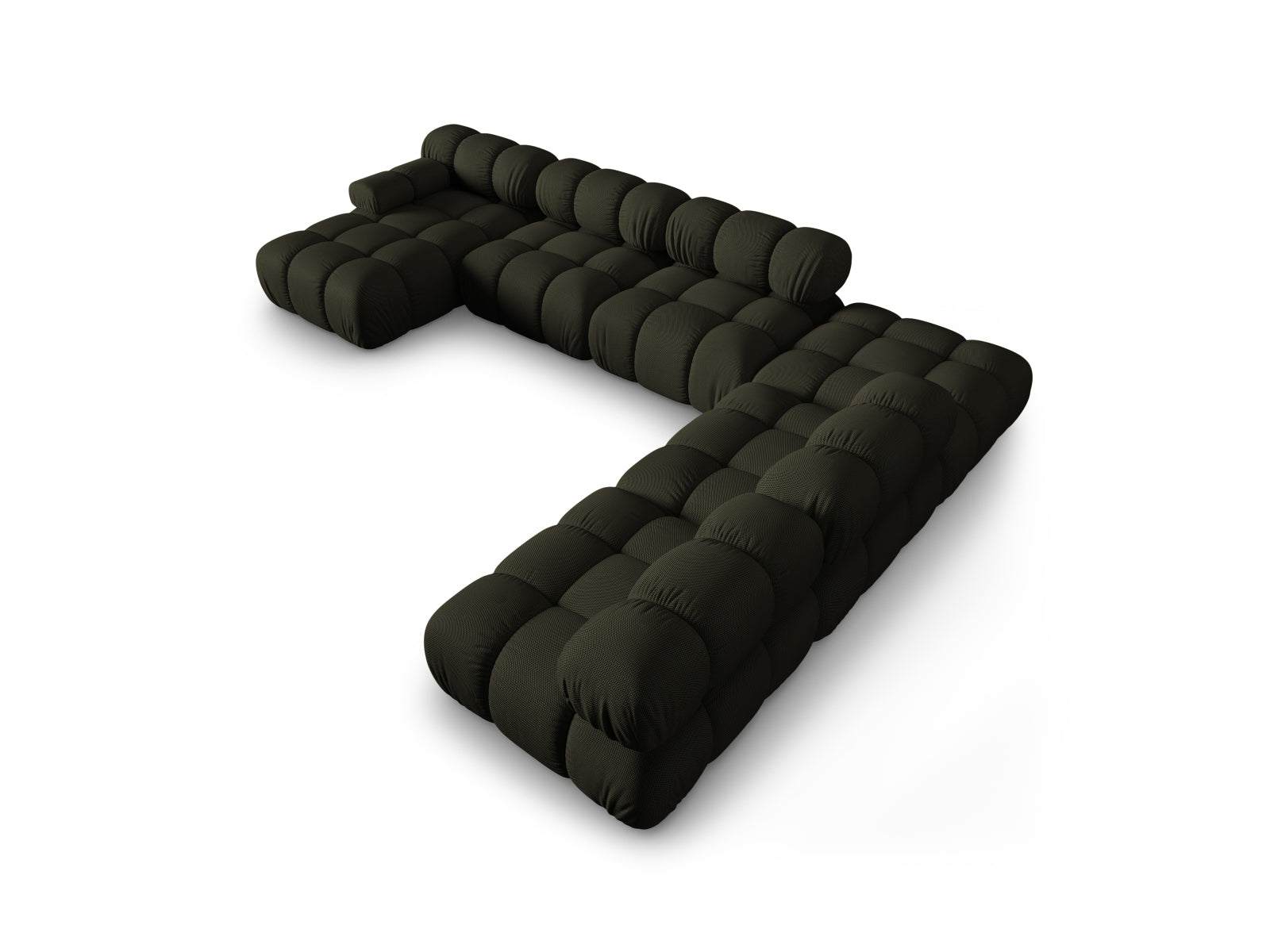 Bellis Modulares Panoramic Ecksofa rechts 7 Sitzer 282cm in Amazon Green präsentiert im Onlineshop von KAQTU Design AG. Ecksofa rechts ist von Micadoni