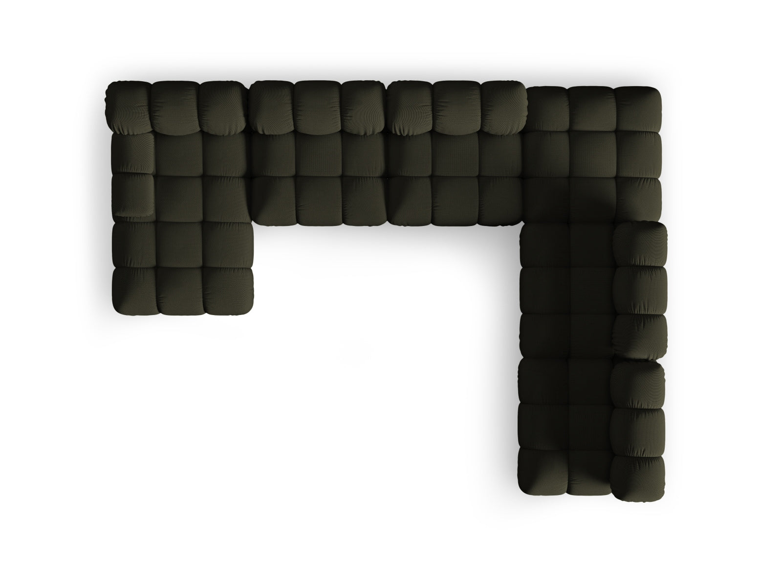 Bellis Modulares Panoramic Ecksofa rechts 7 Sitzer 282cm in Amazon Green präsentiert im Onlineshop von KAQTU Design AG. Ecksofa rechts ist von Micadoni