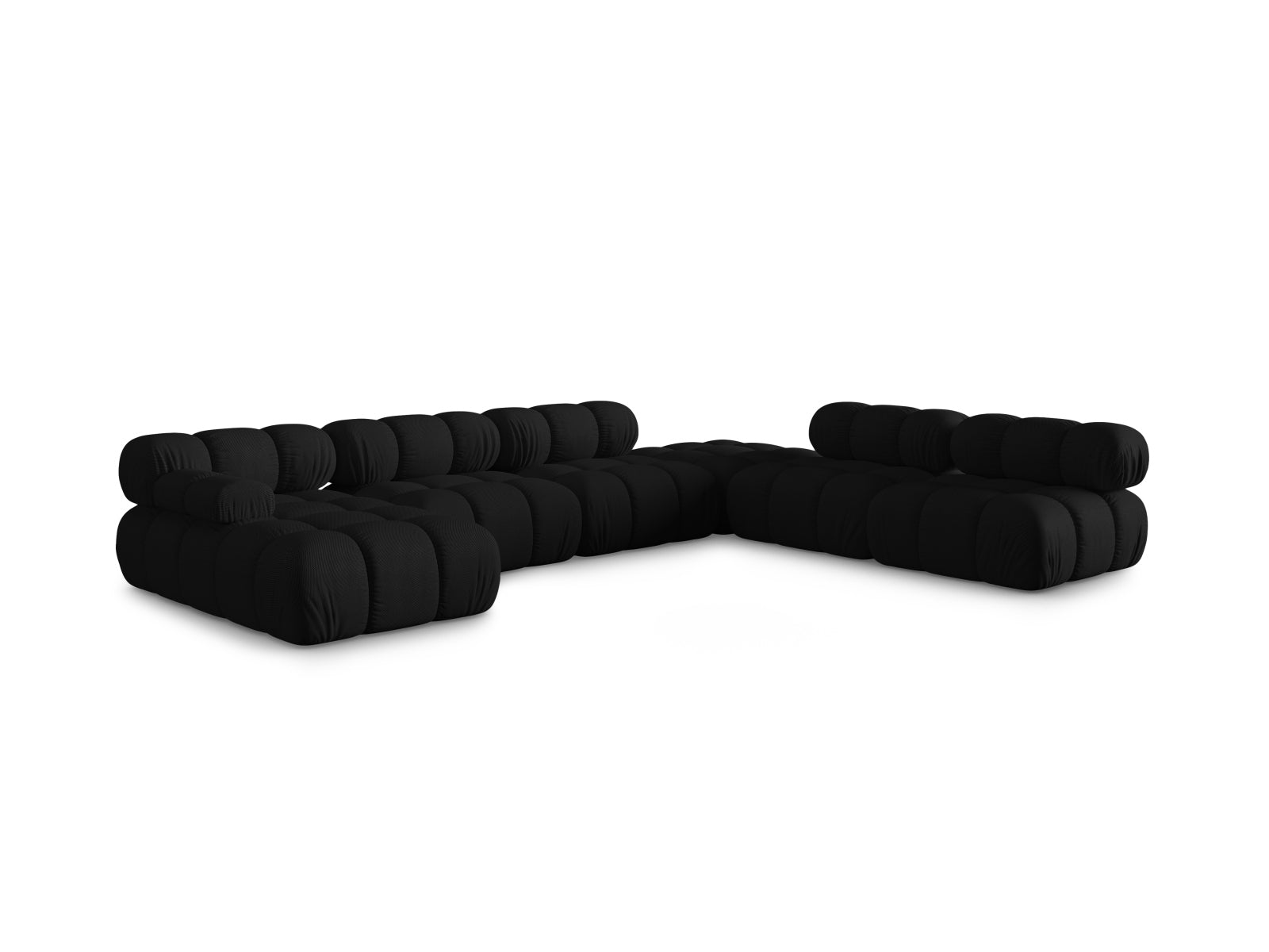 Bellis Modulares Panoramic Ecksofa rechts 7 Sitzer 282cm in Black präsentiert im Onlineshop von KAQTU Design AG. Ecksofa rechts ist von Micadoni