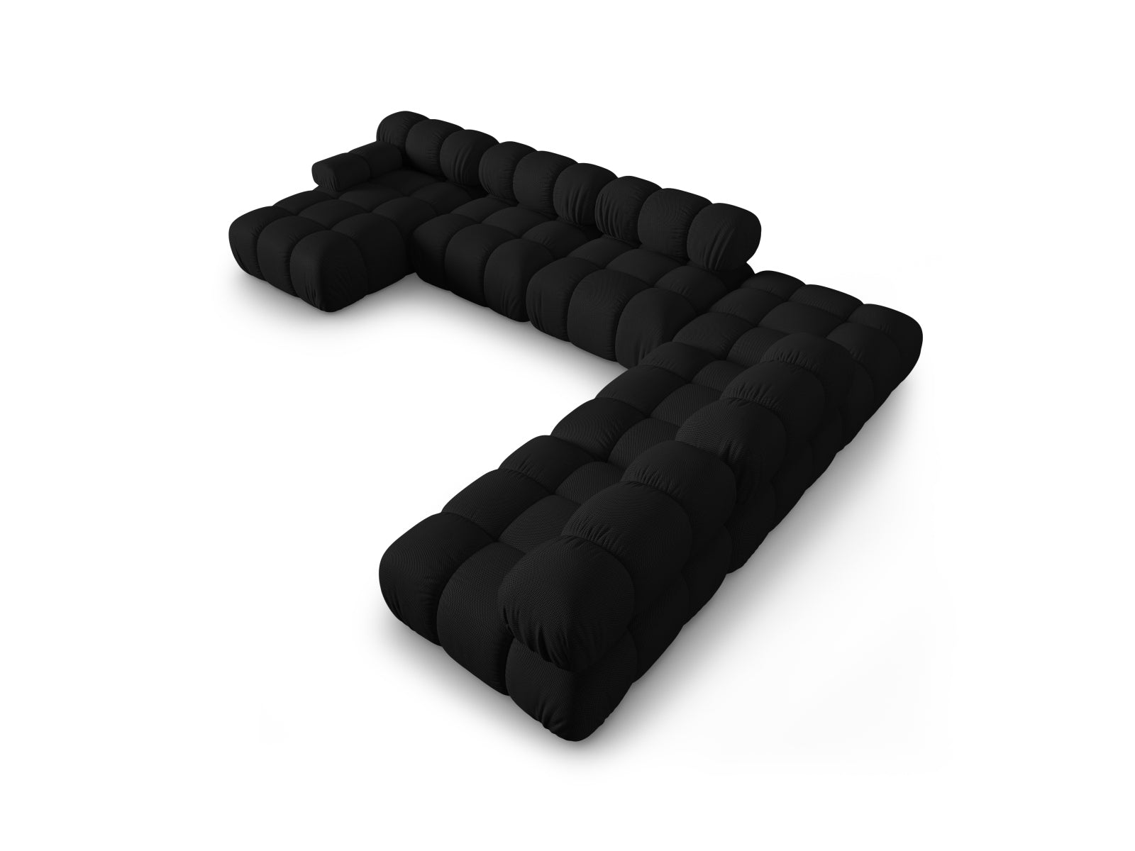 Bellis Modulares Panoramic Ecksofa rechts 7 Sitzer 282cm in Black präsentiert im Onlineshop von KAQTU Design AG. Ecksofa rechts ist von Micadoni
