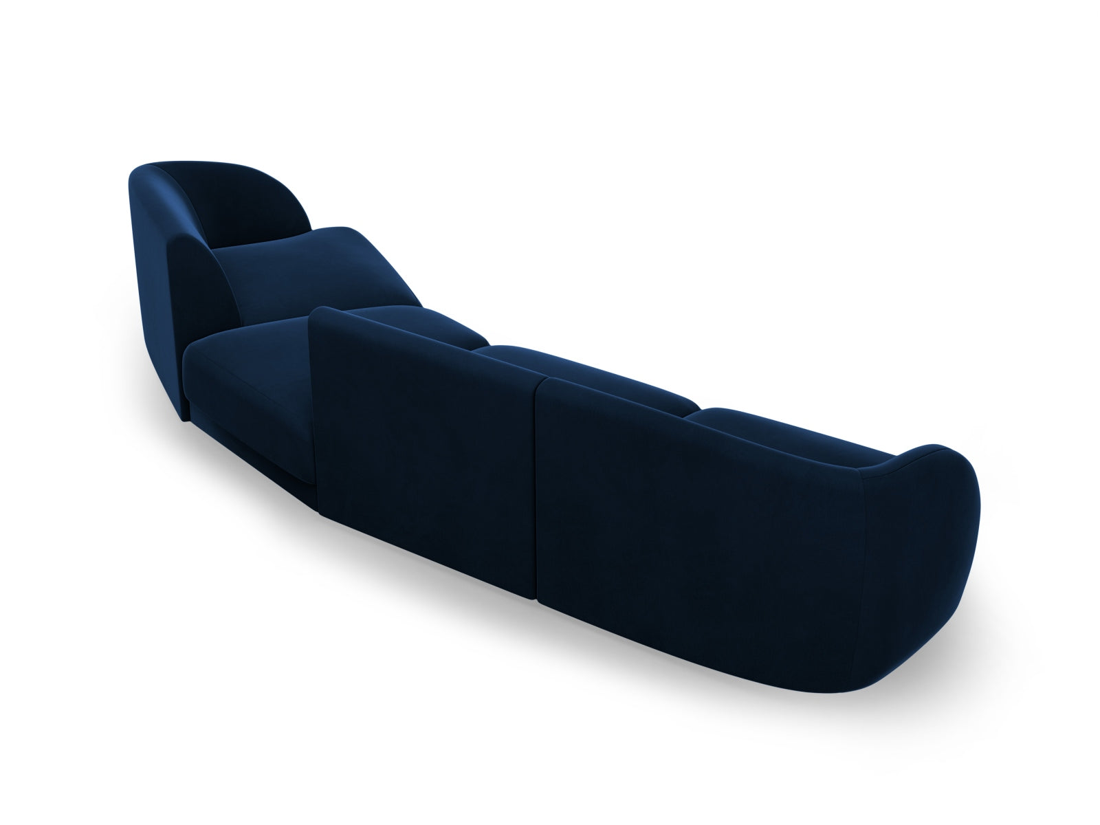 Miley Velour modulares Sofa rechts 4 Sitzer in Royal Blue präsentiert im Onlineshop von KAQTU Design AG. L-Sofa rechts ist von Micadoni