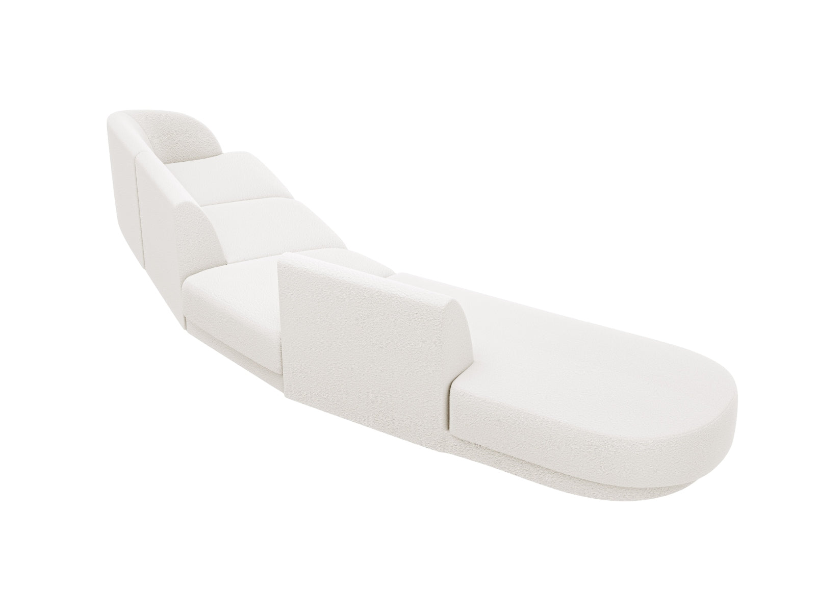 Miley Modulares Sofa links 5 Sitzer in White präsentiert im Onlineshop von KAQTU Design AG. L-Sofa links ist von Micadoni