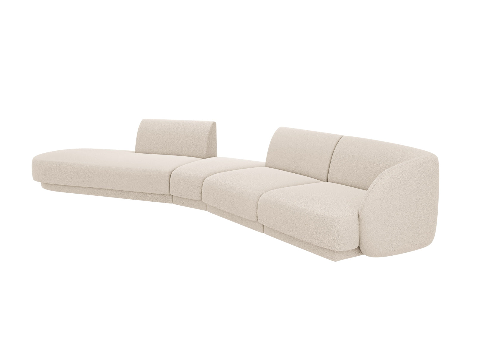 Miley Modulares Sofa links 5 Sitzer in Beige präsentiert im Onlineshop von KAQTU Design AG. L-Sofa links ist von Micadoni