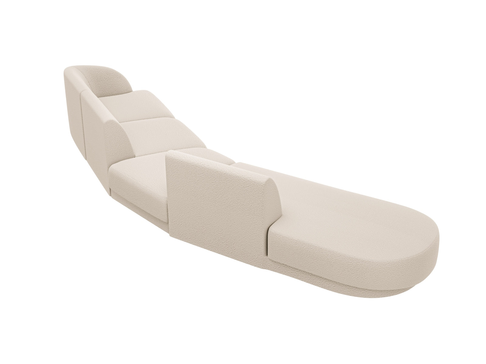 Miley Modulares Sofa links 5 Sitzer in Beige präsentiert im Onlineshop von KAQTU Design AG. L-Sofa links ist von Micadoni