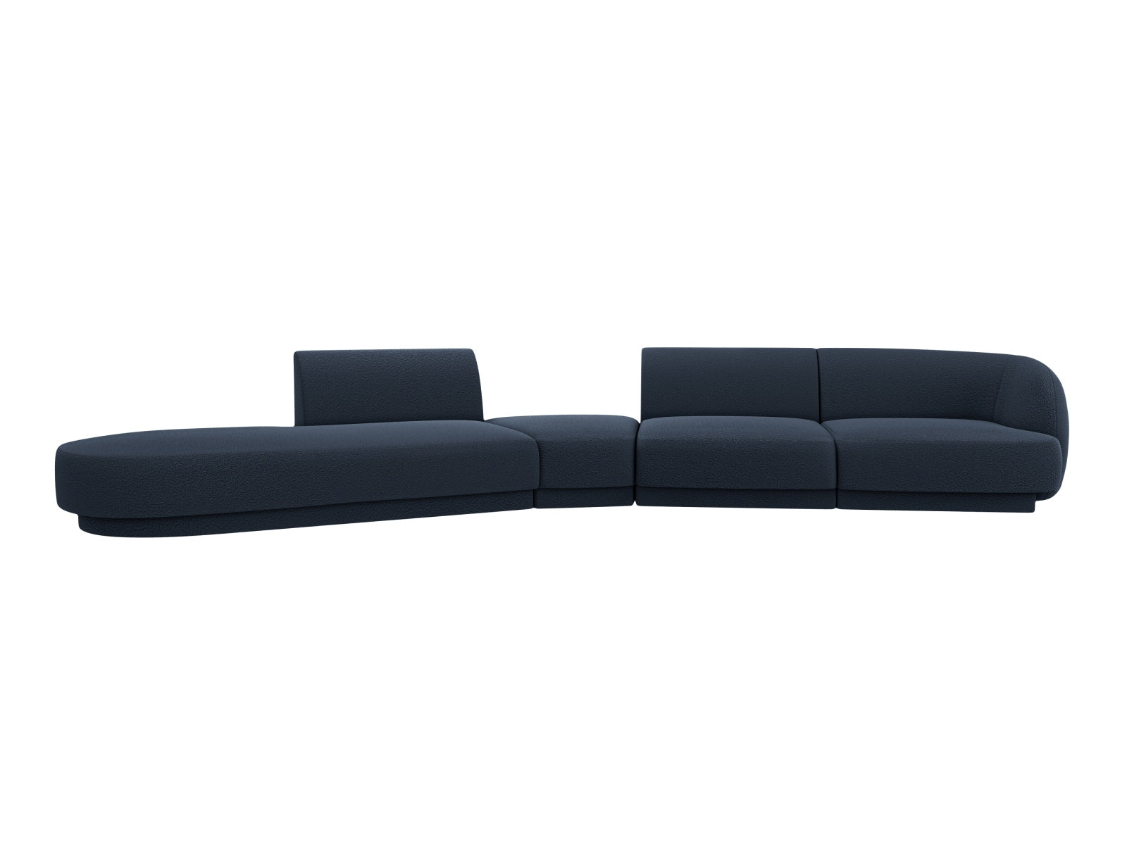 Miley Modulares Sofa links 5 Sitzer in Dark Blue präsentiert im Onlineshop von KAQTU Design AG. L-Sofa links ist von Micadoni