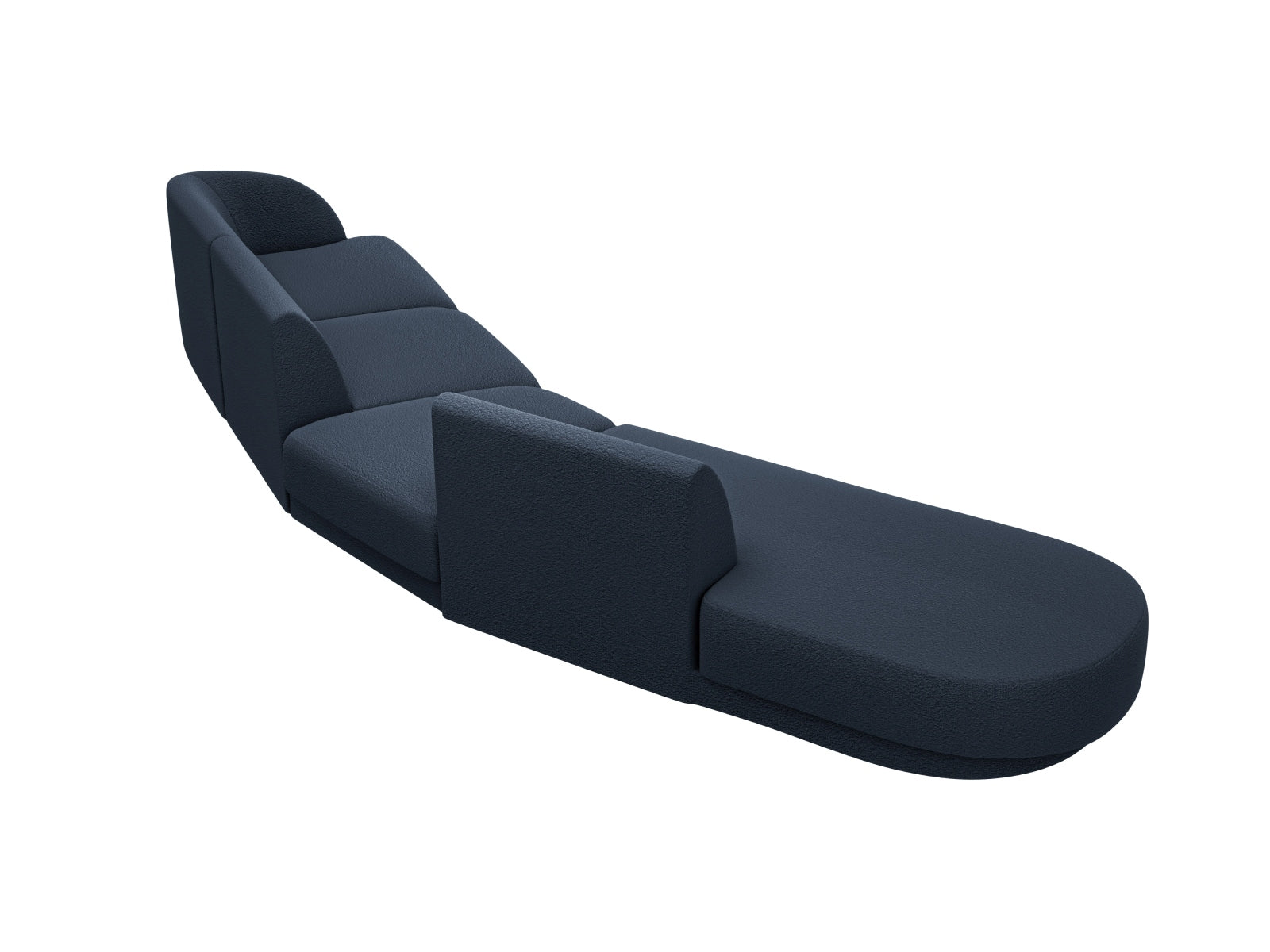 Miley Modulares Sofa links 5 Sitzer in Dark Blue präsentiert im Onlineshop von KAQTU Design AG. L-Sofa links ist von Micadoni