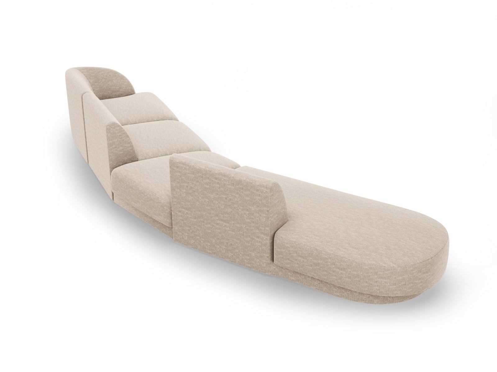 Miley Modulares Sofa links 5 Sitzer in Beige präsentiert im Onlineshop von KAQTU Design AG. L-Sofa links ist von Micadoni