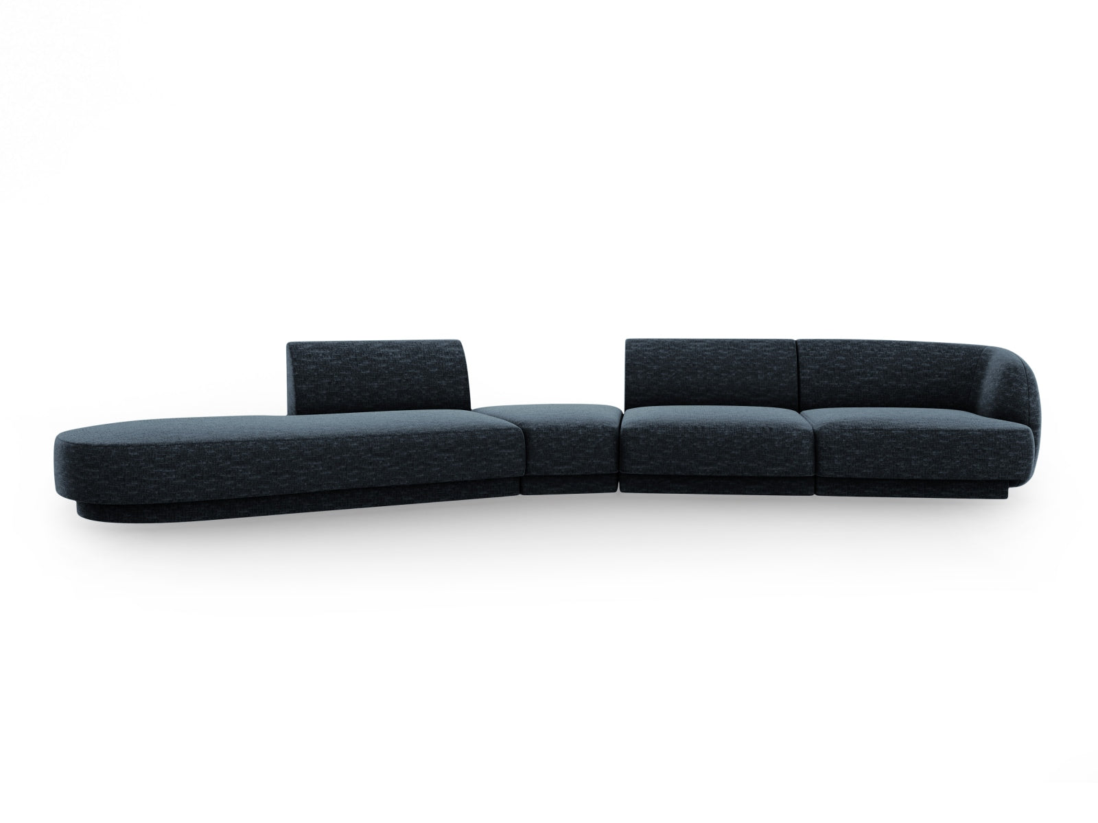 Miley Modulares Sofa links 5 Sitzer in Royal Blue präsentiert im Onlineshop von KAQTU Design AG. L-Sofa links ist von Micadoni