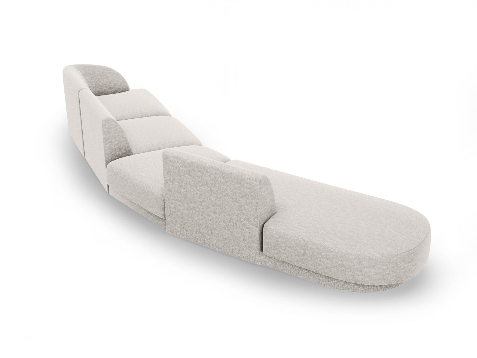 Miley Modulares Sofa links 5 Sitzer in Light Grey präsentiert im Onlineshop von KAQTU Design AG. L-Sofa links ist von Micadoni