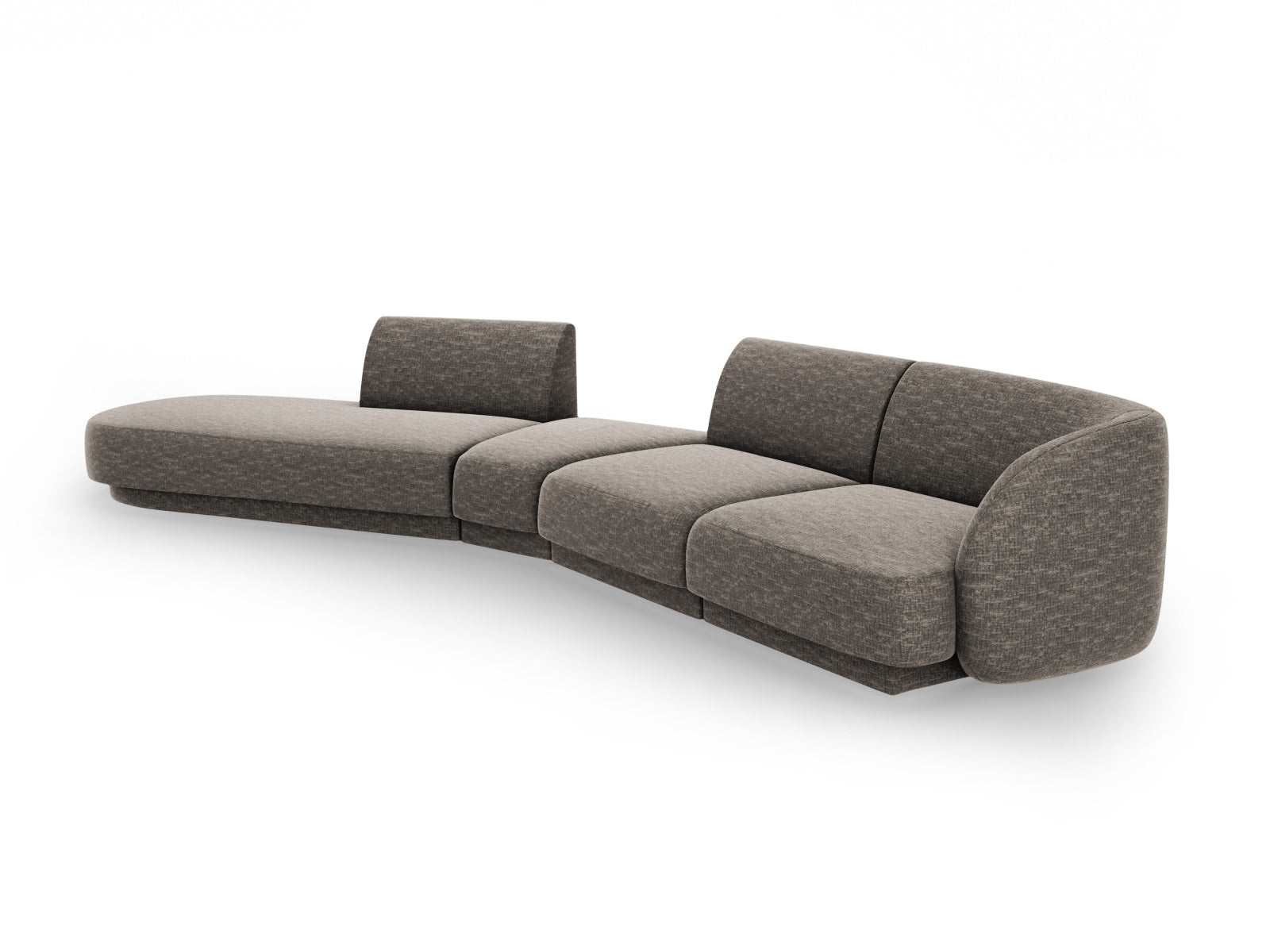 Miley Modulares Sofa links 5 Sitzer in Grey präsentiert im Onlineshop von KAQTU Design AG. L-Sofa links ist von Micadoni
