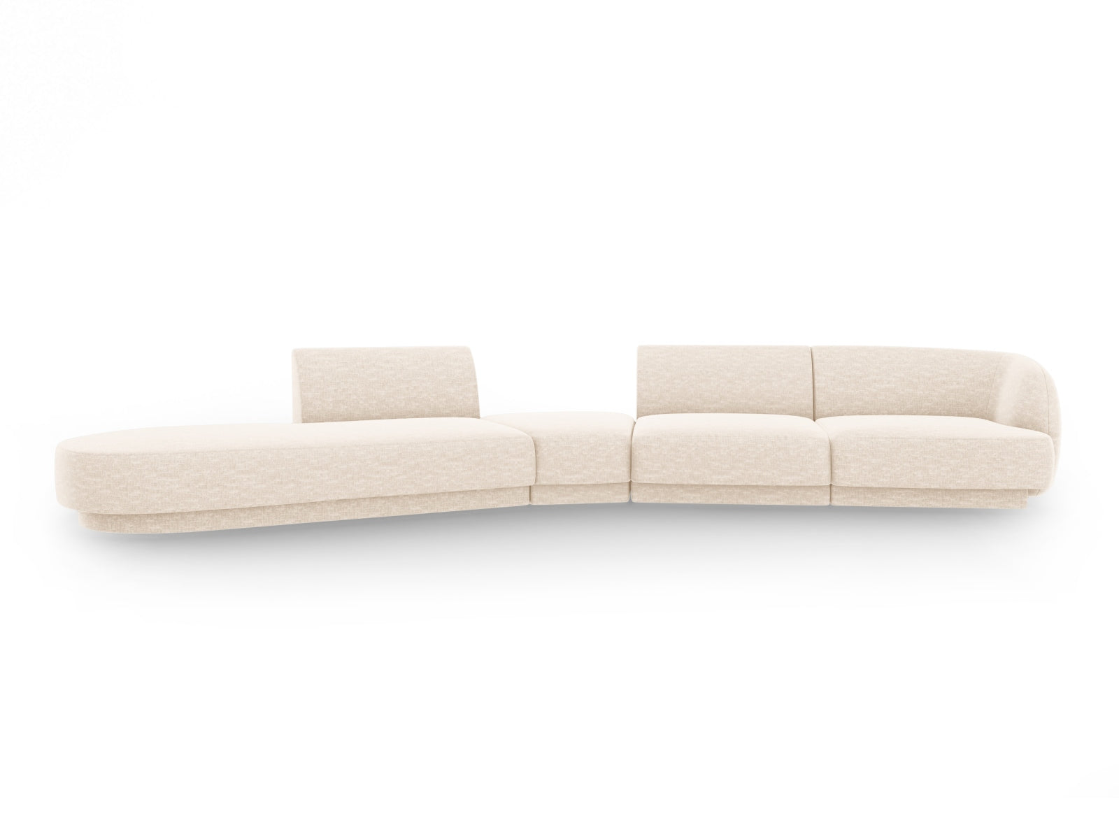 Miley Modulares Sofa links 5 Sitzer in Ivory präsentiert im Onlineshop von KAQTU Design AG. L-Sofa links ist von Micadoni