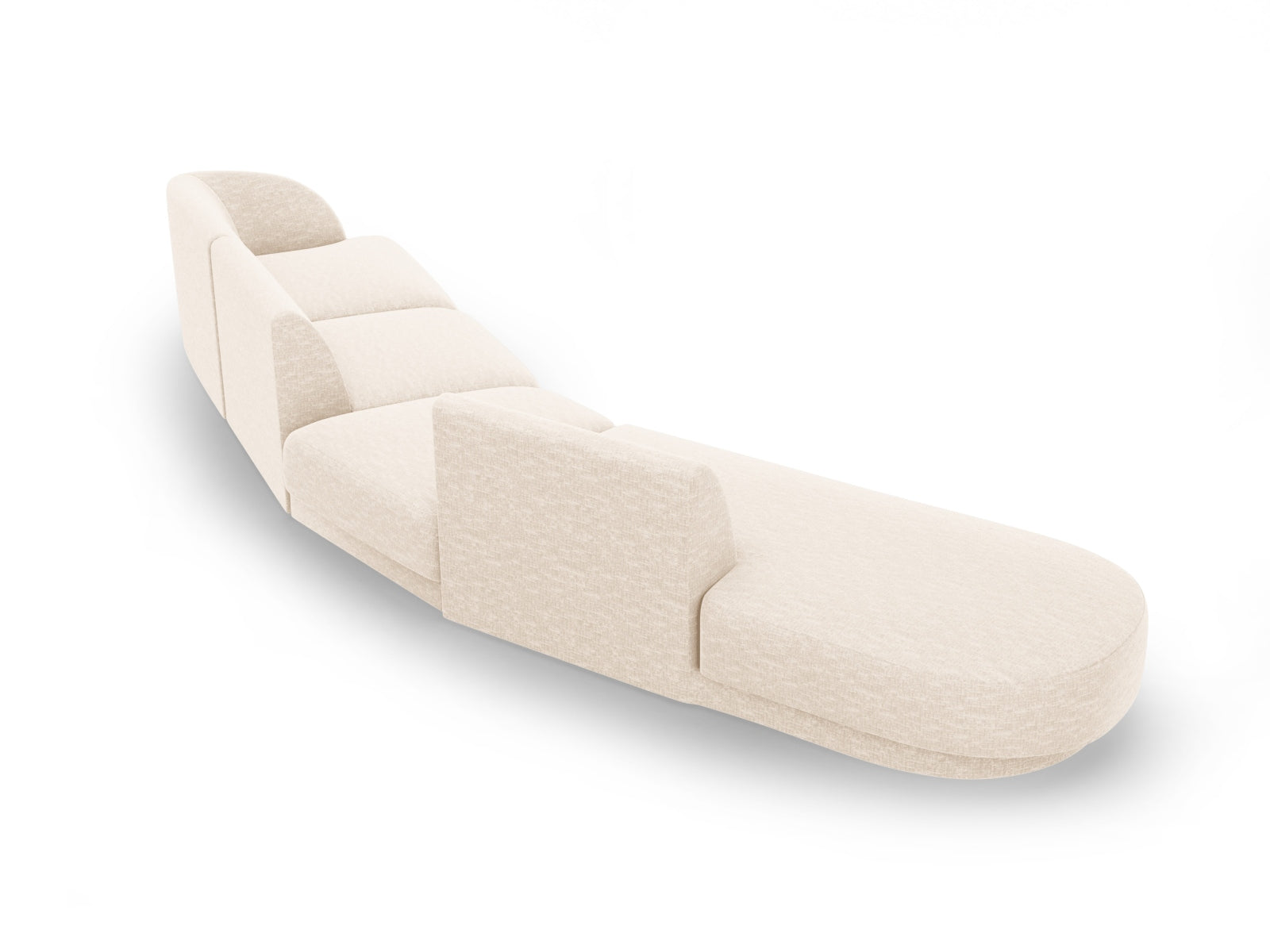 Miley Modulares Sofa links 5 Sitzer in Ivory präsentiert im Onlineshop von KAQTU Design AG. L-Sofa links ist von Micadoni