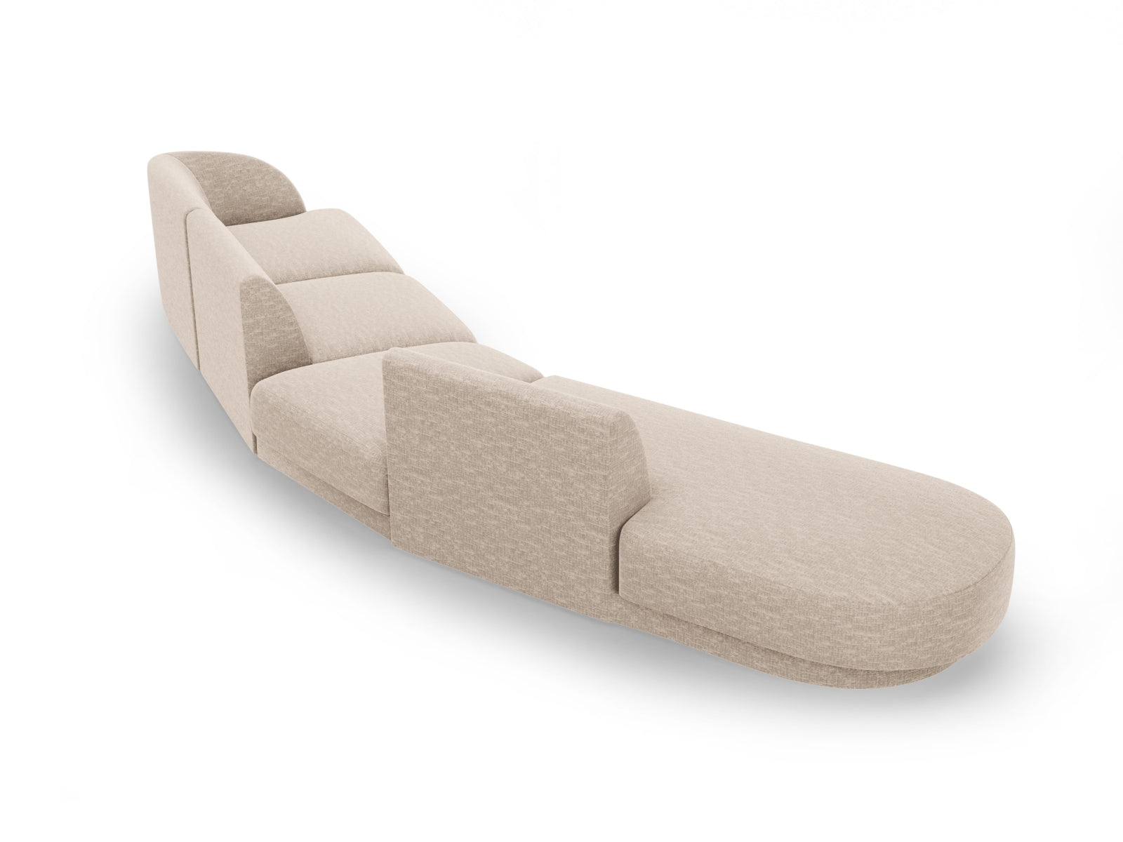 Miley Modulares Sofa links 5 Sitzer in Beige präsentiert im Onlineshop von KAQTU Design AG. L-Sofa links ist von Micadoni