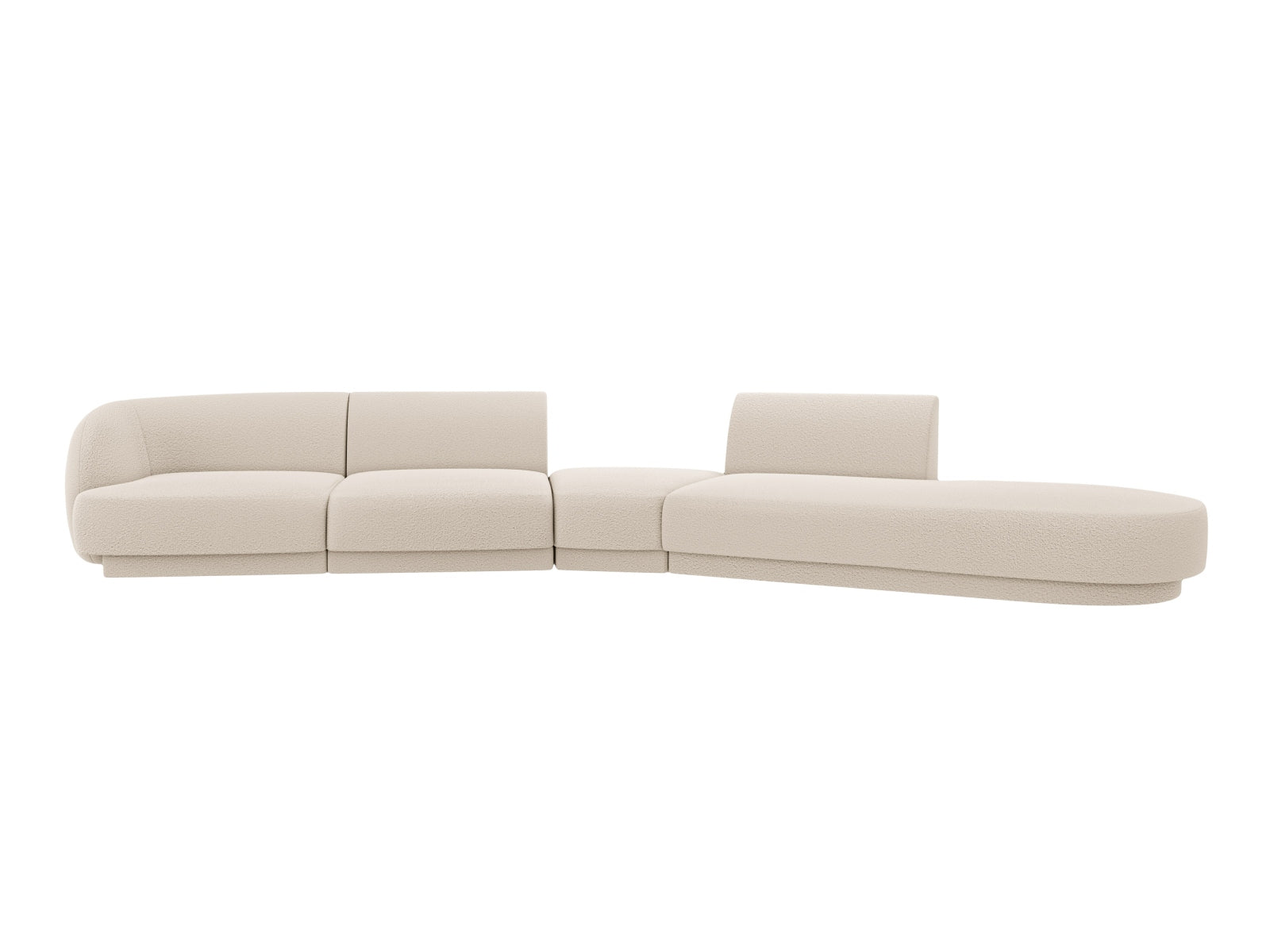 Miley Modulares Sofa rechts 5 Sitzer in Beige präsentiert im Onlineshop von KAQTU Design AG. L-Sofa rechts ist von Micadoni