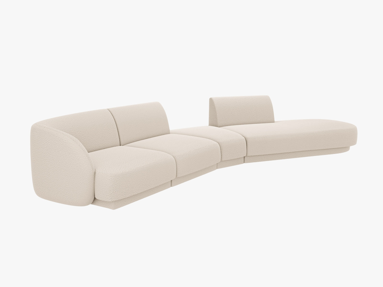 Miley Modulares Sofa rechts 5 Sitzer in Beige präsentiert im Onlineshop von KAQTU Design AG. L-Sofa rechts ist von Micadoni
