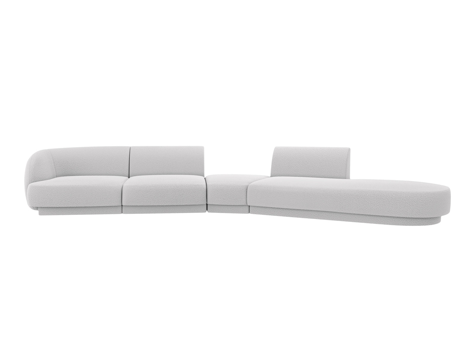 Miley Modulares Sofa rechts 5 Sitzer in Light Grey präsentiert im Onlineshop von KAQTU Design AG. L-Sofa rechts ist von Micadoni