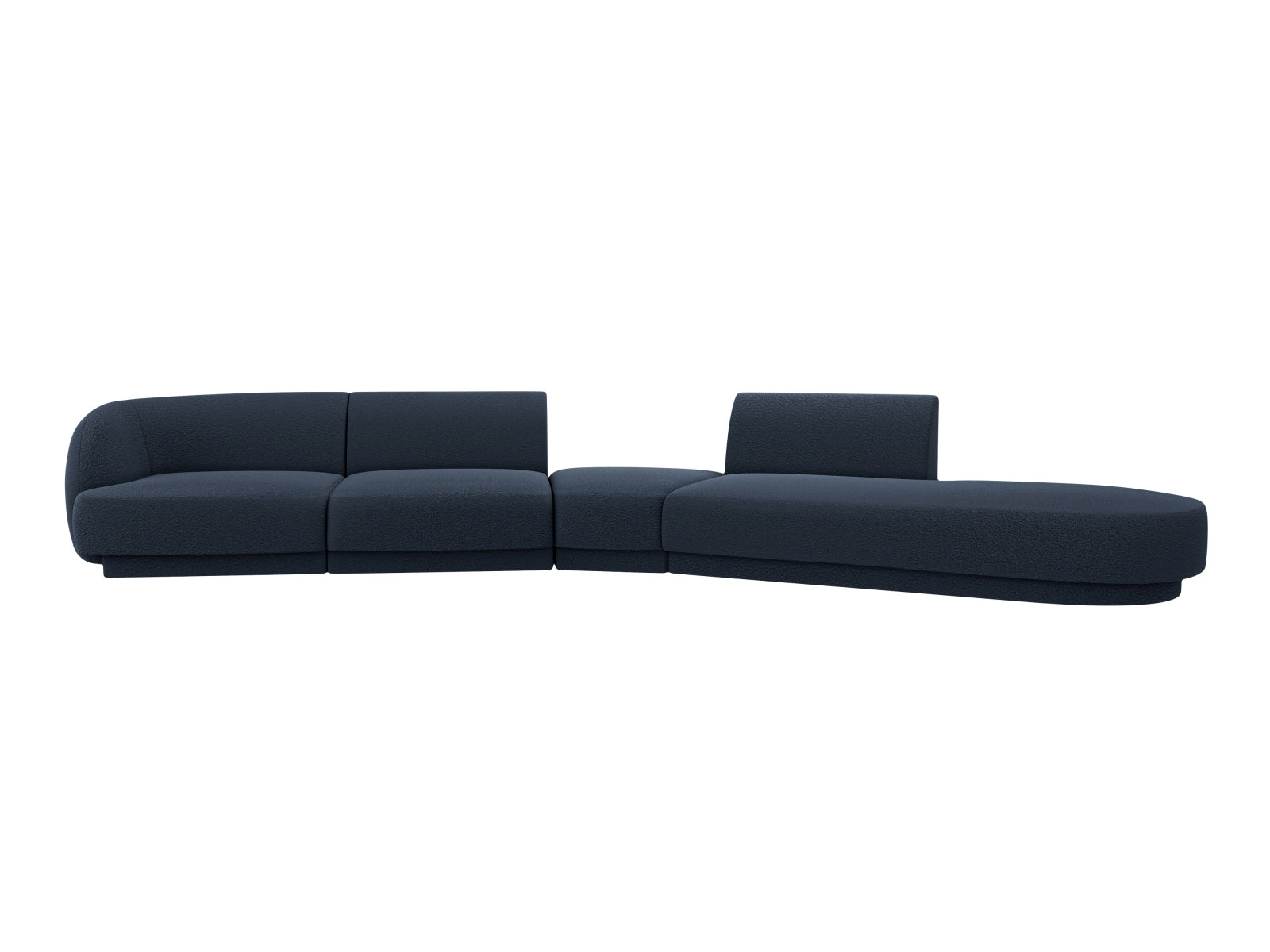 Miley Modulares Sofa rechts 5 Sitzer in Dark Blue präsentiert im Onlineshop von KAQTU Design AG. L-Sofa rechts ist von Micadoni