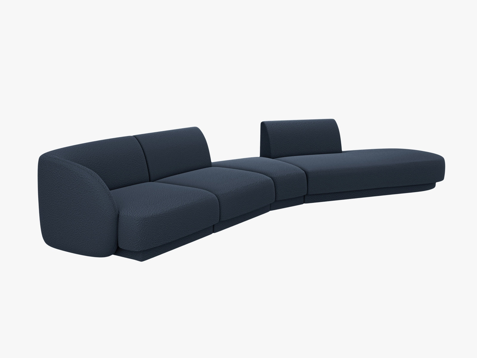 Miley Modulares Sofa rechts 5 Sitzer in Dark Blue präsentiert im Onlineshop von KAQTU Design AG. L-Sofa rechts ist von Micadoni