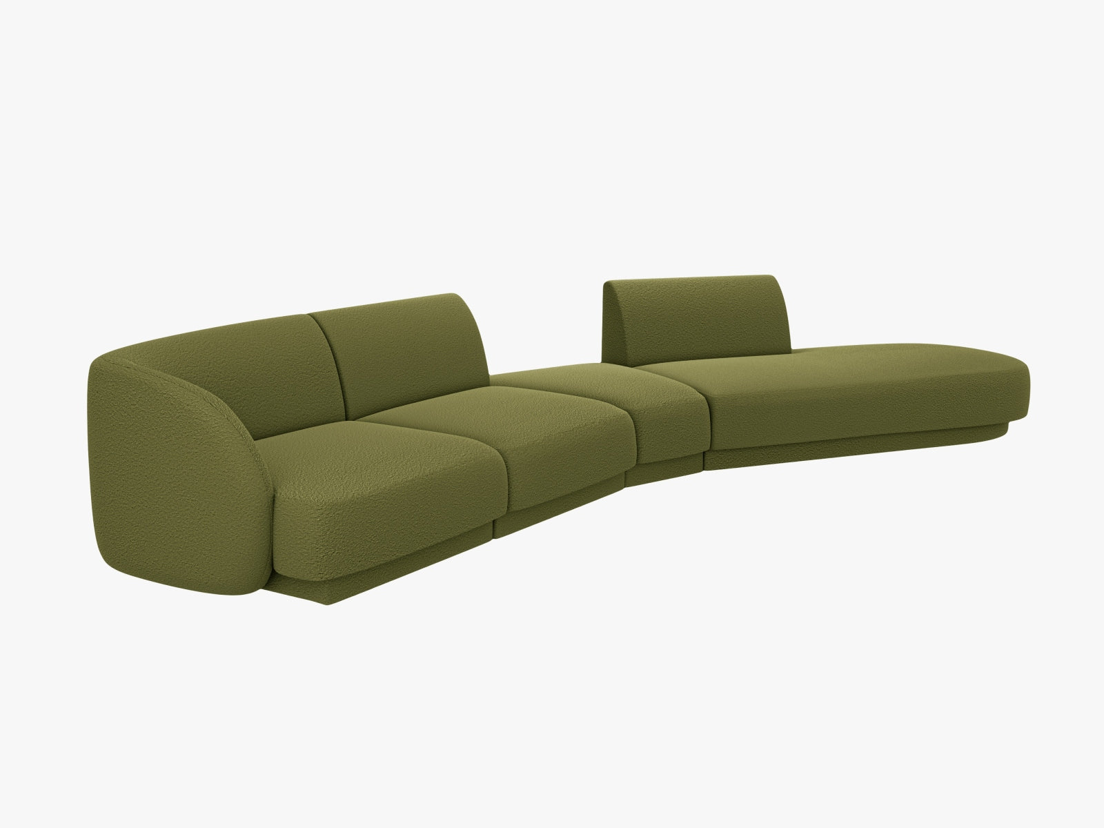 Miley Modulares Sofa rechts 5 Sitzer in Dark Olive Green präsentiert im Onlineshop von KAQTU Design AG. L-Sofa rechts ist von Micadoni