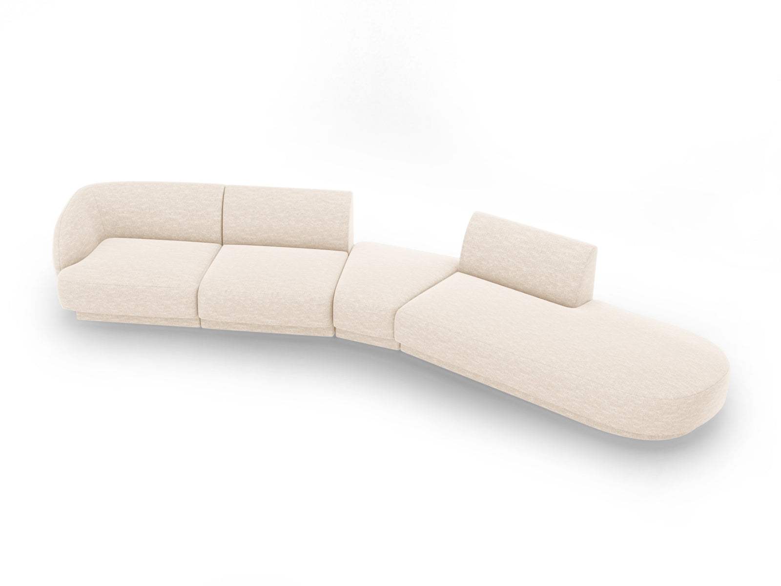 Miley Modulares Sofa rechts 5 Sitzer in Light Beige präsentiert im Onlineshop von KAQTU Design AG. L-Sofa rechts ist von Micadoni