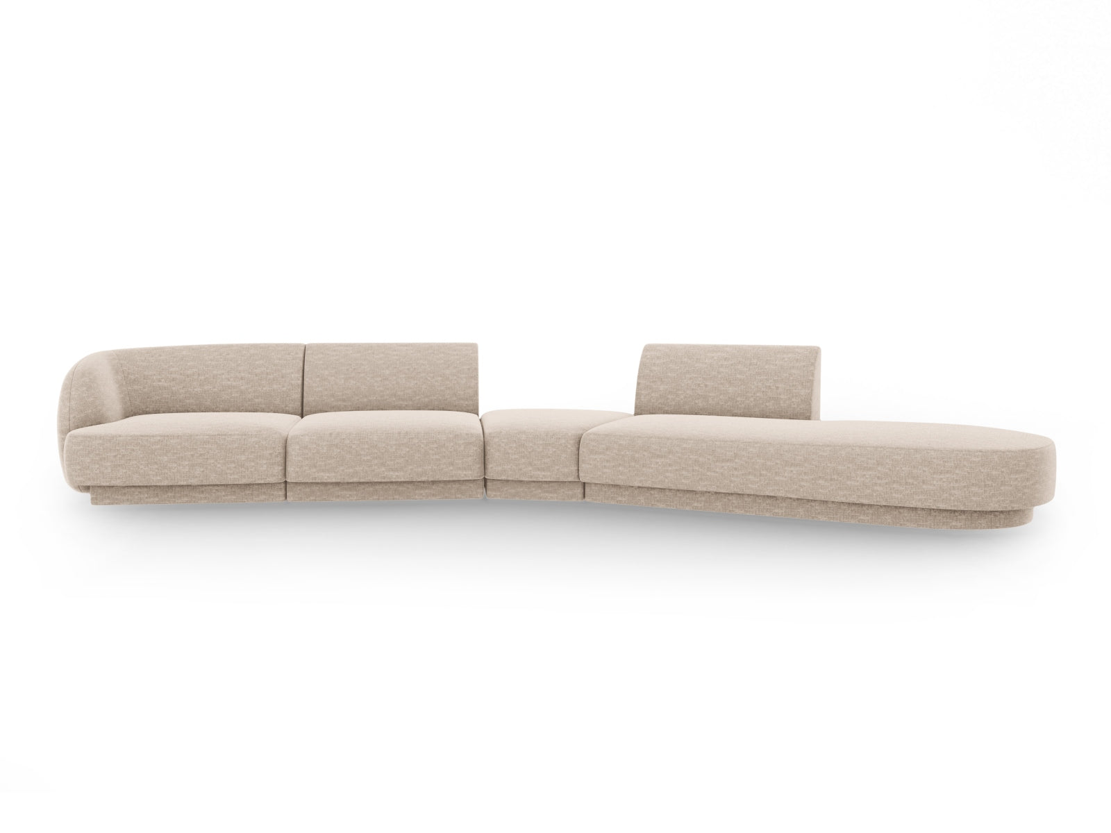 Miley Modulares Sofa rechts 5 Sitzer in Beige präsentiert im Onlineshop von KAQTU Design AG. L-Sofa rechts ist von Micadoni