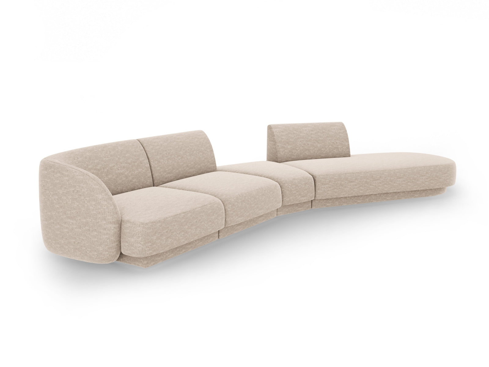 Miley Modulares Sofa rechts 5 Sitzer in Beige präsentiert im Onlineshop von KAQTU Design AG. L-Sofa rechts ist von Micadoni