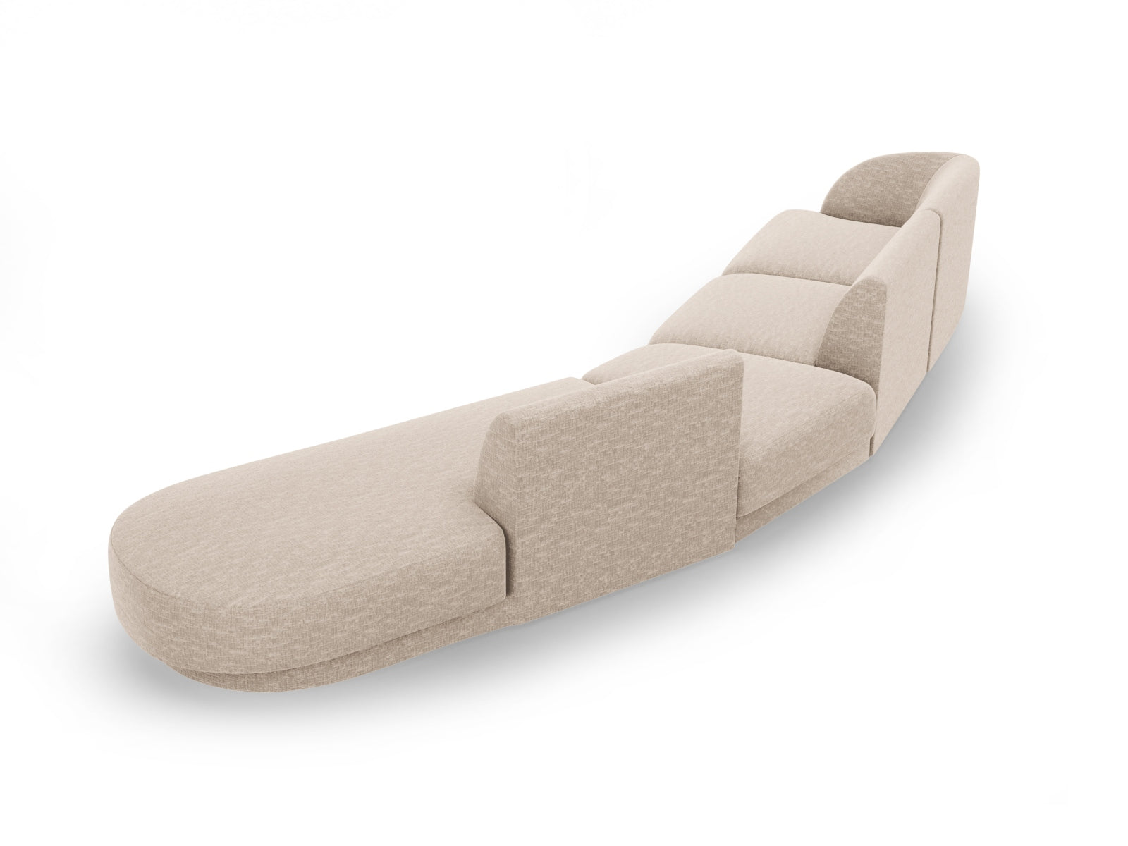 Miley Modulares Sofa rechts 5 Sitzer in Beige präsentiert im Onlineshop von KAQTU Design AG. L-Sofa rechts ist von Micadoni