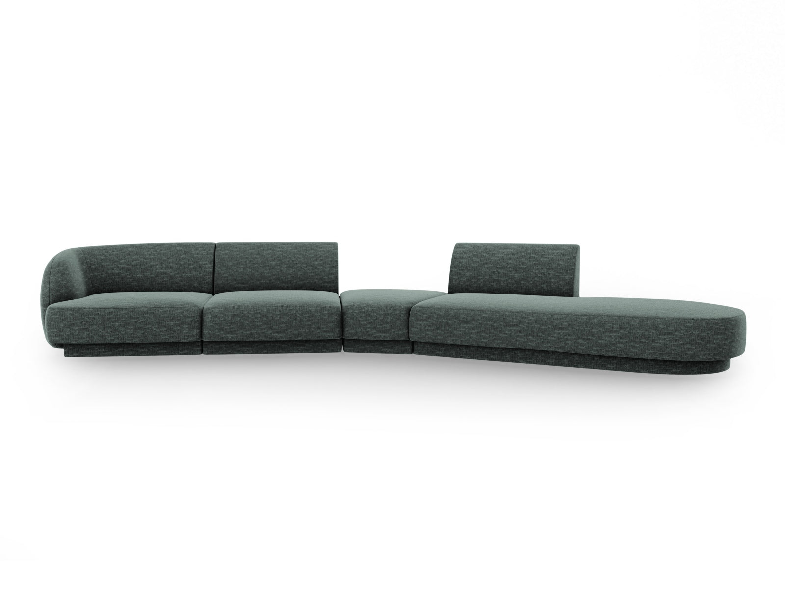 Miley Modulares Sofa rechts 5 Sitzer in Petrol präsentiert im Onlineshop von KAQTU Design AG. L-Sofa rechts ist von Micadoni