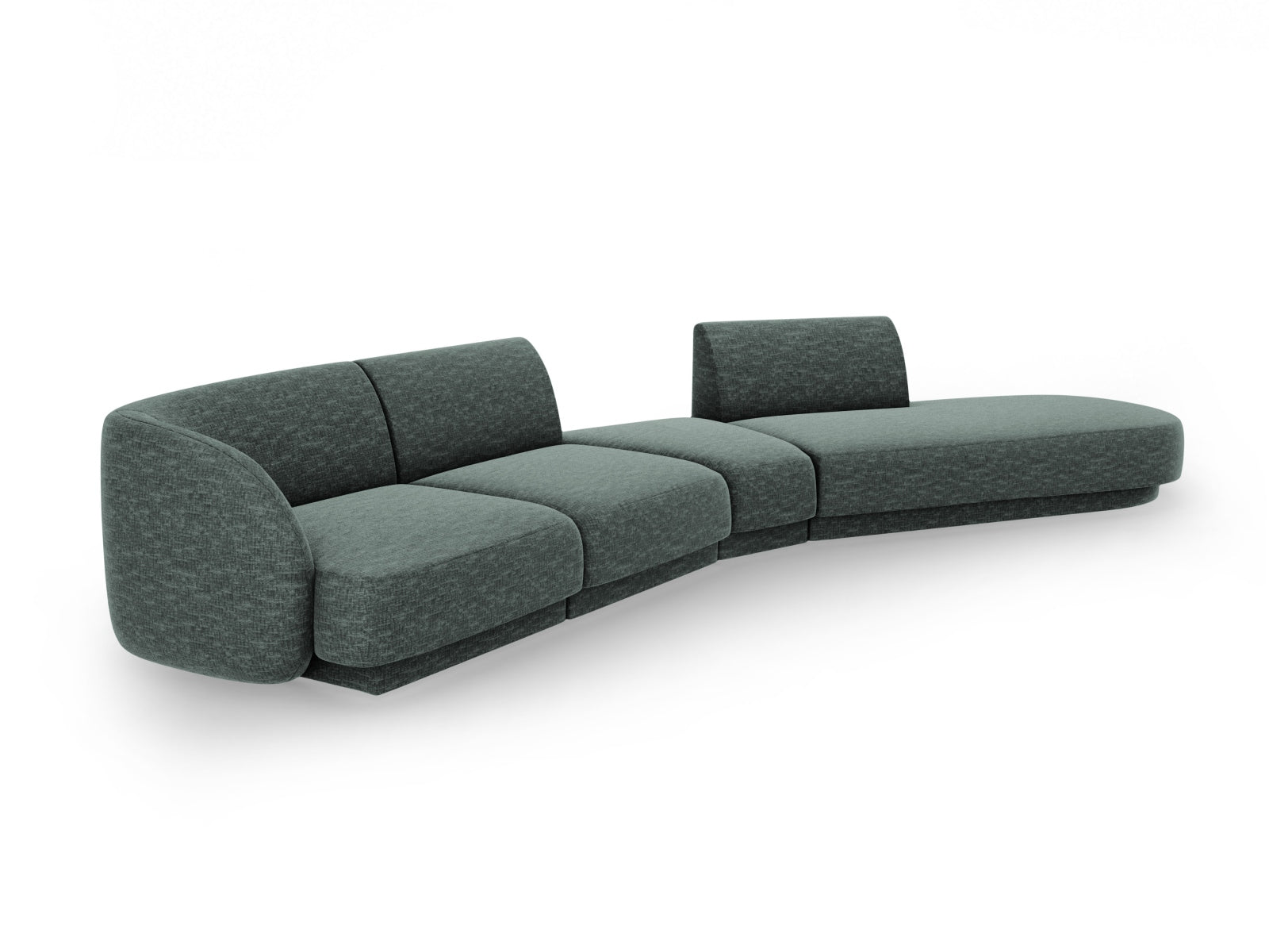 Miley Modulares Sofa rechts 5 Sitzer in Petrol präsentiert im Onlineshop von KAQTU Design AG. L-Sofa rechts ist von Micadoni