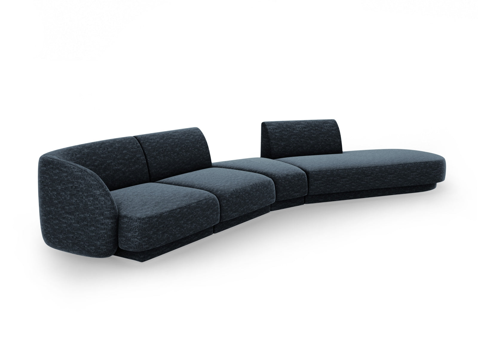 Miley Modulares Sofa rechts 5 Sitzer in Royal Blue präsentiert im Onlineshop von KAQTU Design AG. L-Sofa rechts ist von Micadoni