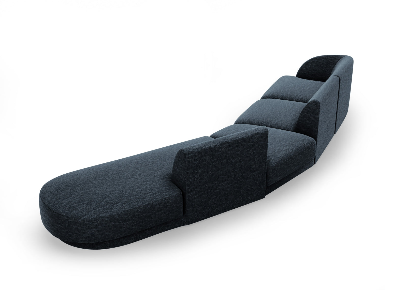 Miley Modulares Sofa rechts 5 Sitzer in Royal Blue präsentiert im Onlineshop von KAQTU Design AG. L-Sofa rechts ist von Micadoni