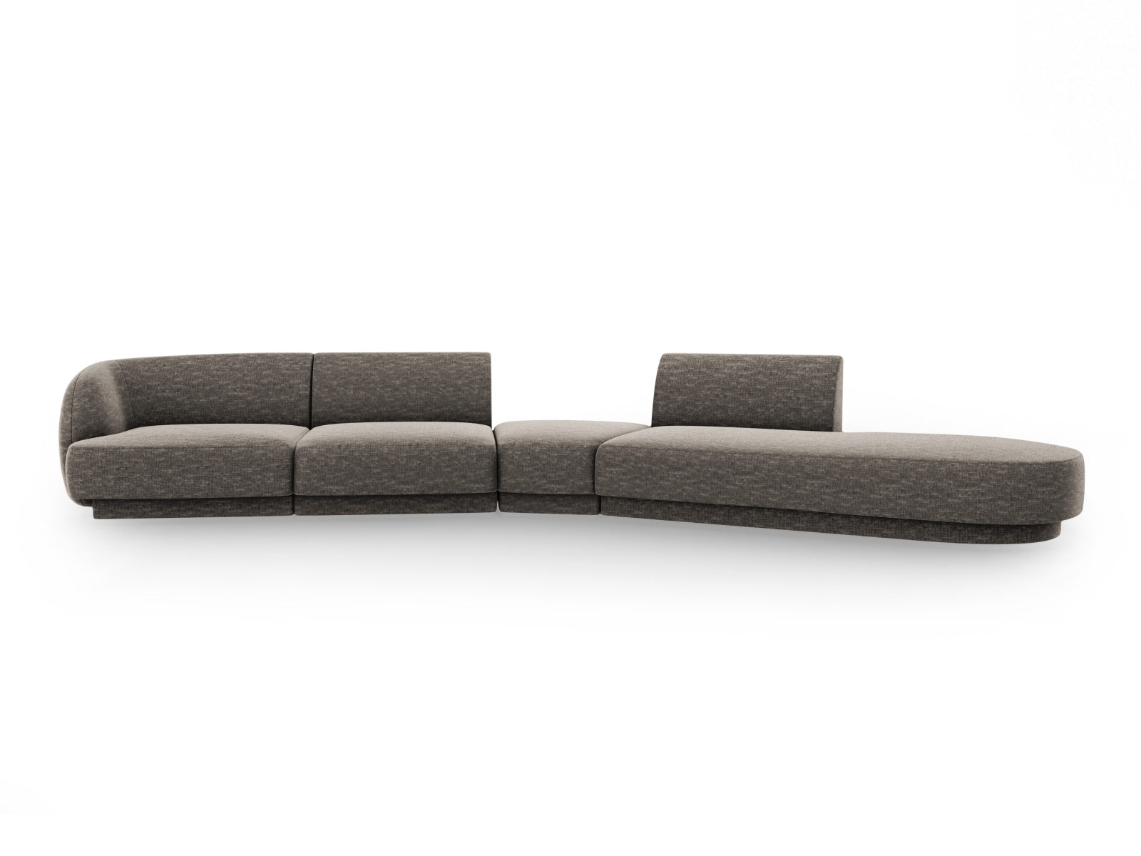Miley Modulares Sofa rechts 5 Sitzer in Grey präsentiert im Onlineshop von KAQTU Design AG. L-Sofa rechts ist von Micadoni